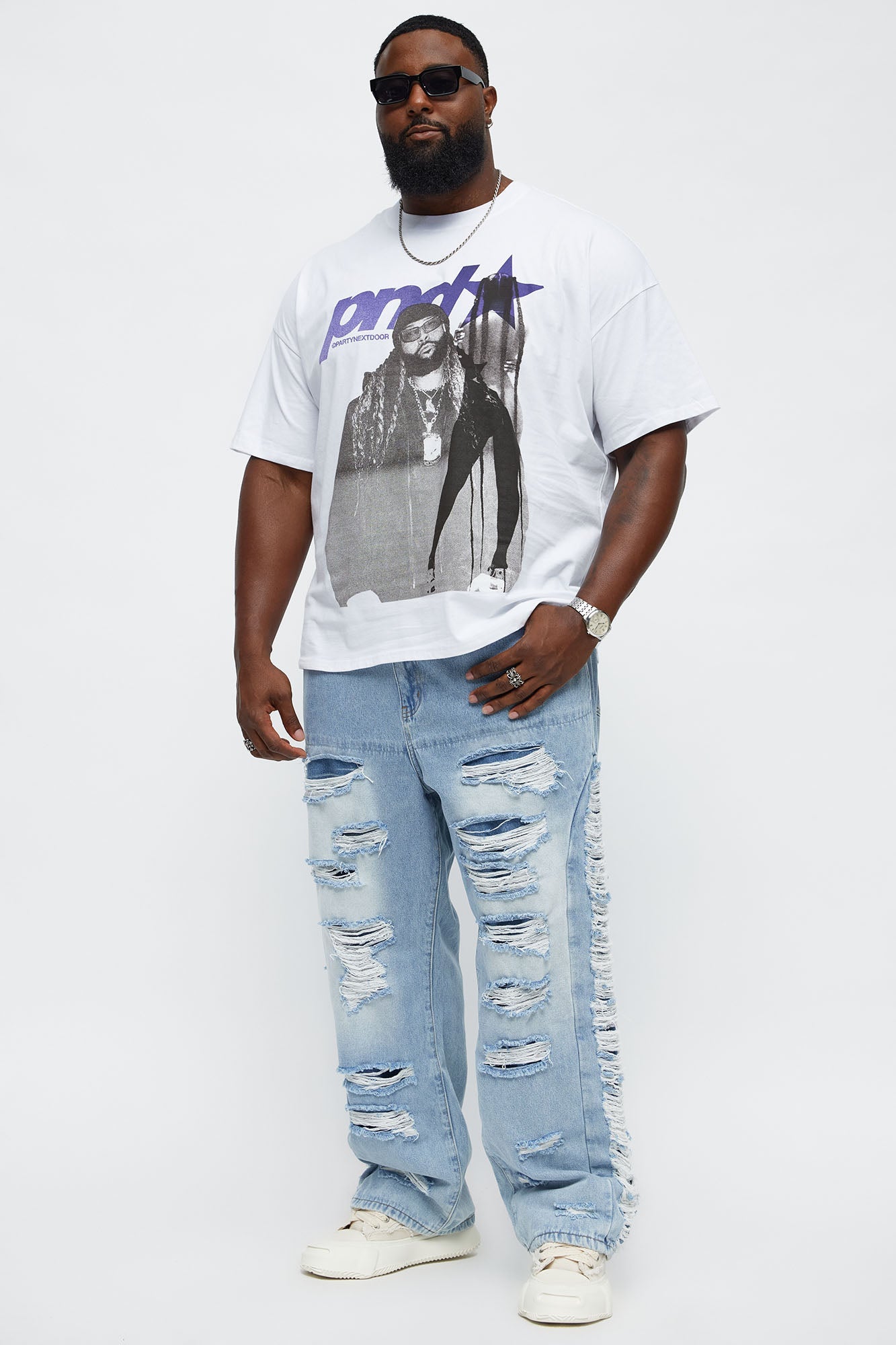 Party Next Door Break From Toronto Oversized Short Sleeve Tee - White