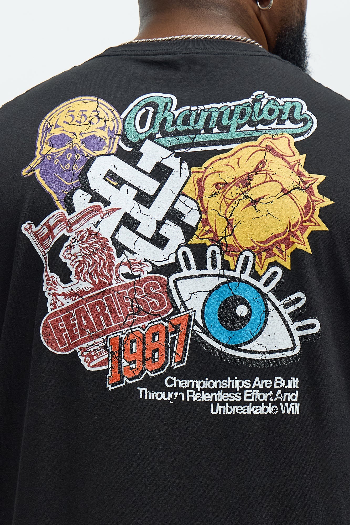 Champions Are Built Thru Effort Short Sleeve Tee - Black