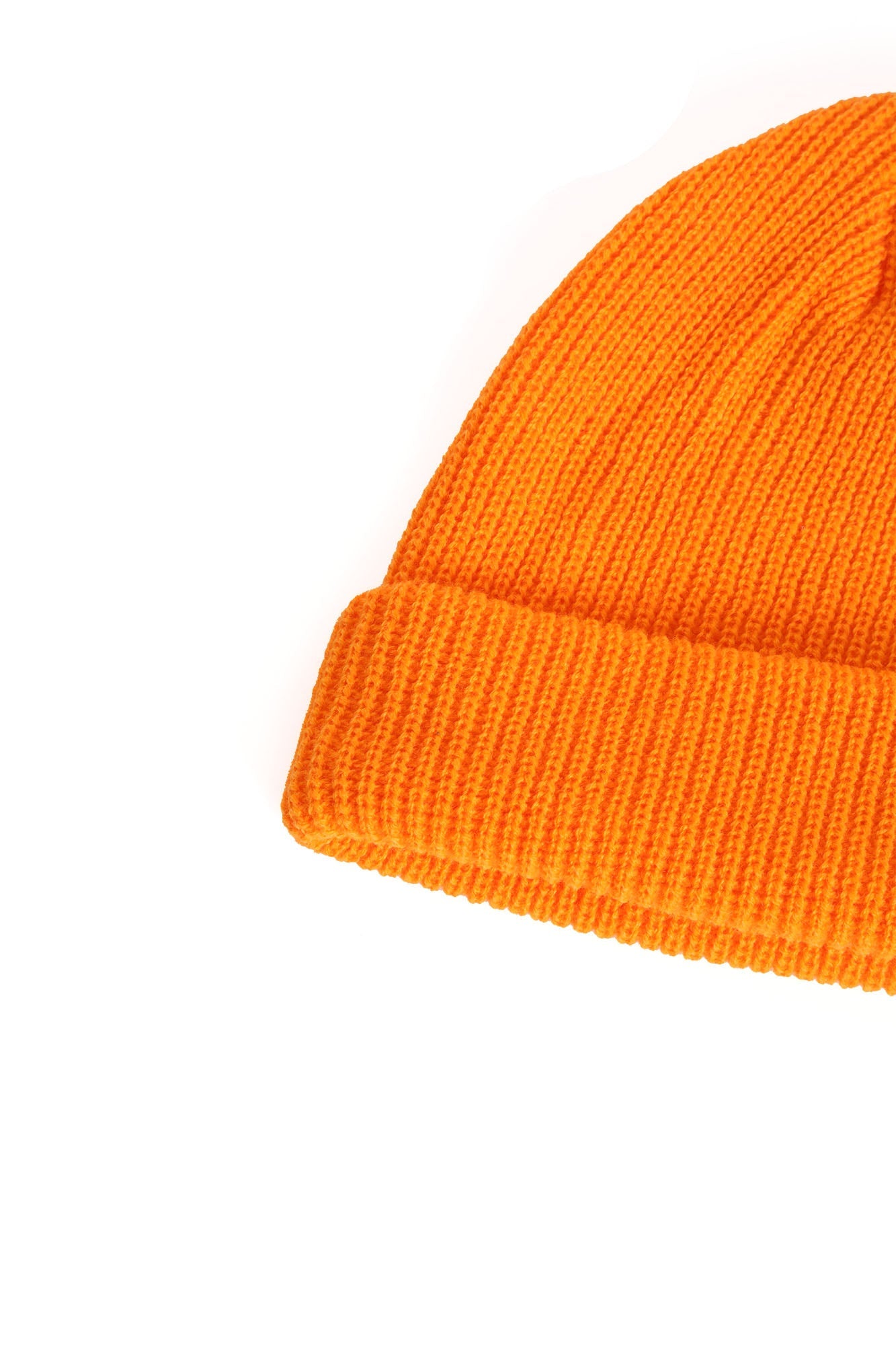 Ribbed Beanie - Orange