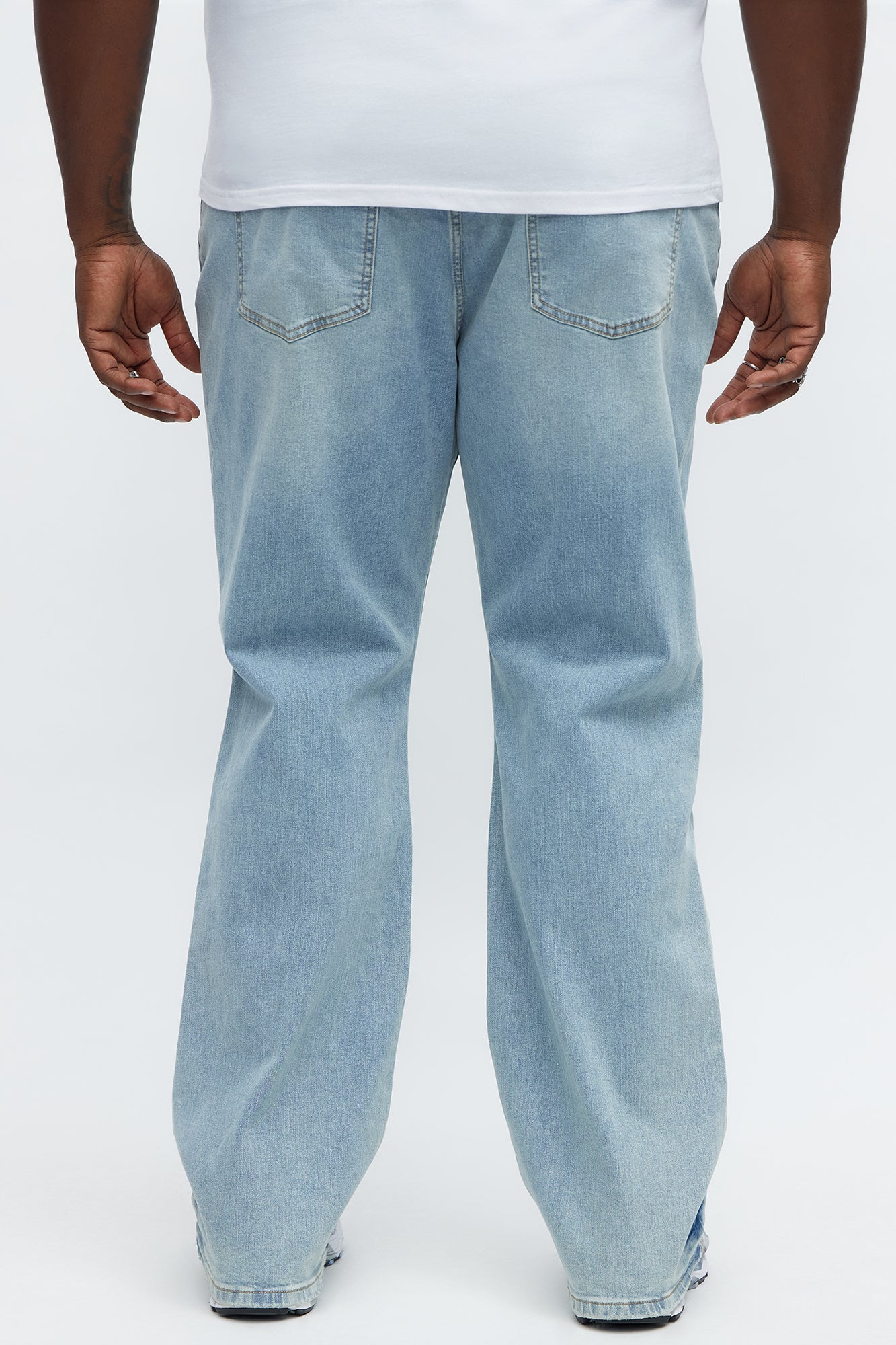 Stacked Slim Flare Lowkey I'm Vibing Jeans - Light Blue Wash