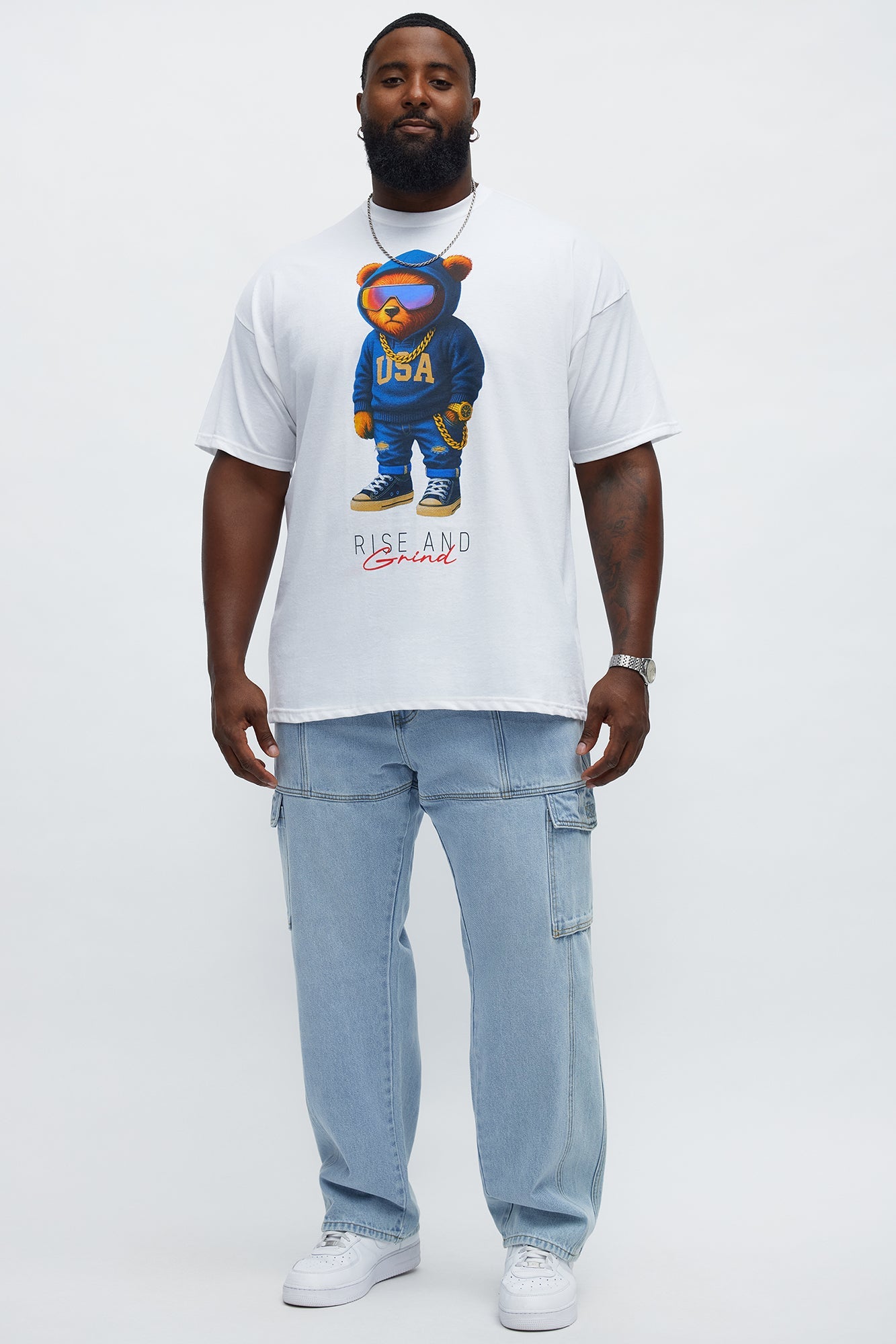 Rise And Grind Life Short Sleeve Tee - White