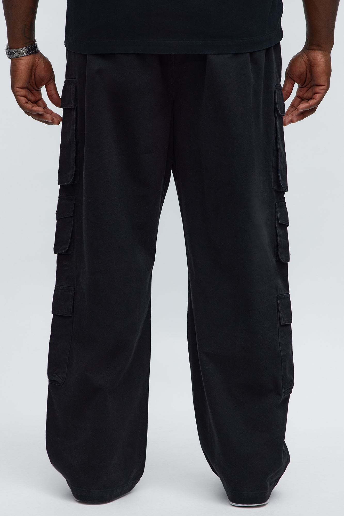 Straight Void Runner Cargo Pants - Black
