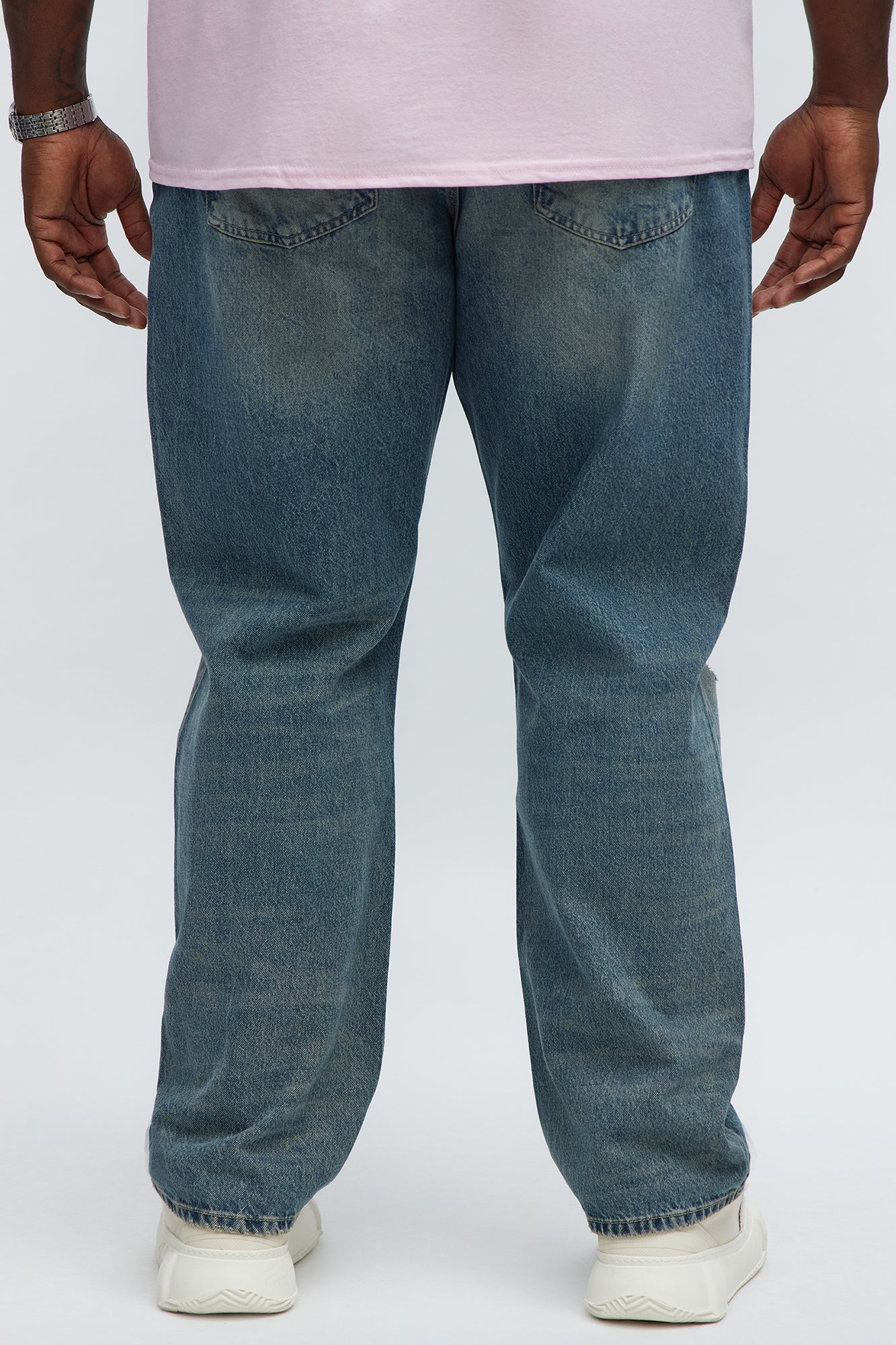 Keep You Guessing Distressed Slim Jeans - Medium Blue Wash