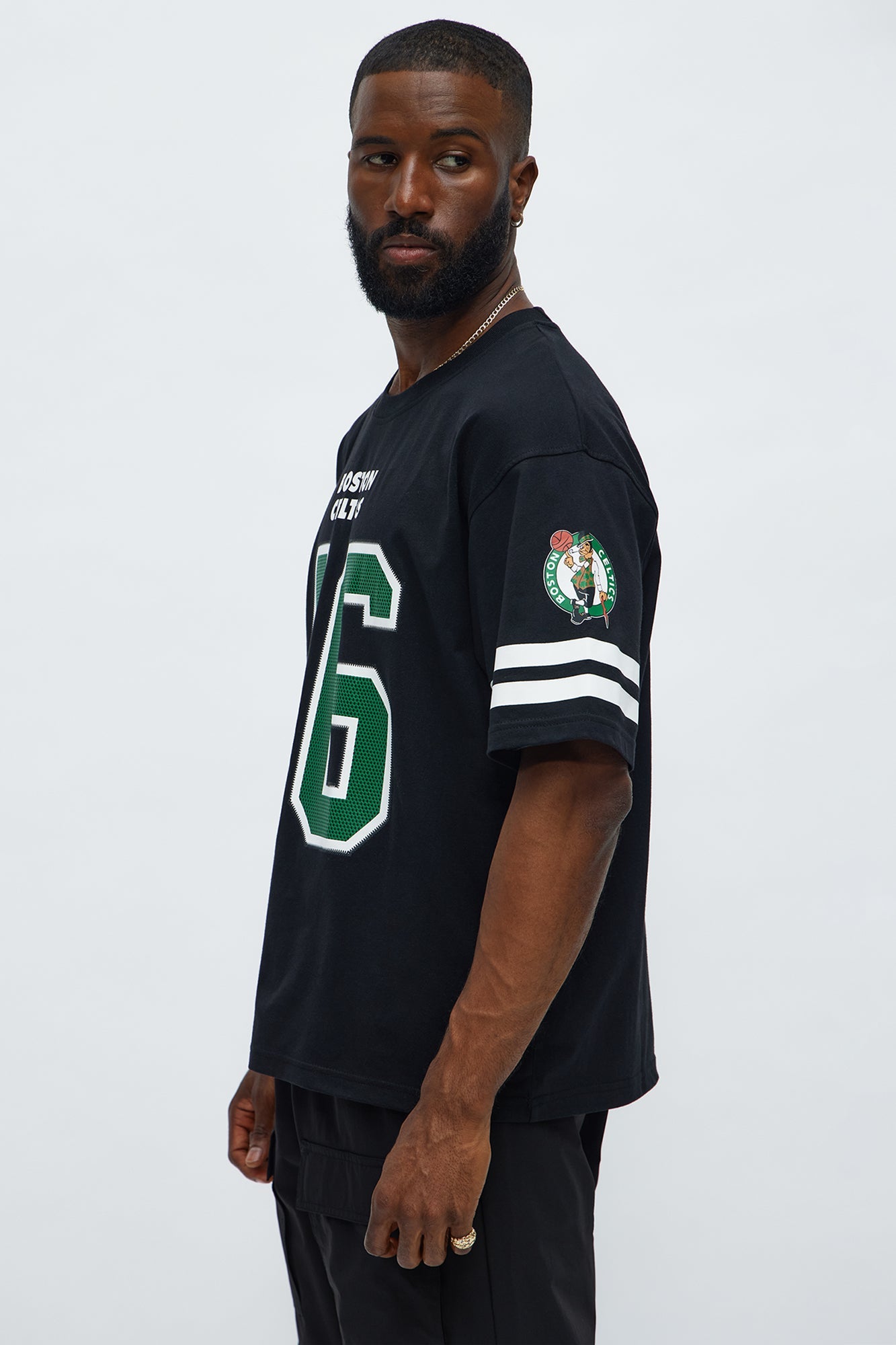 Celtics Boxy Number Tee - Black
