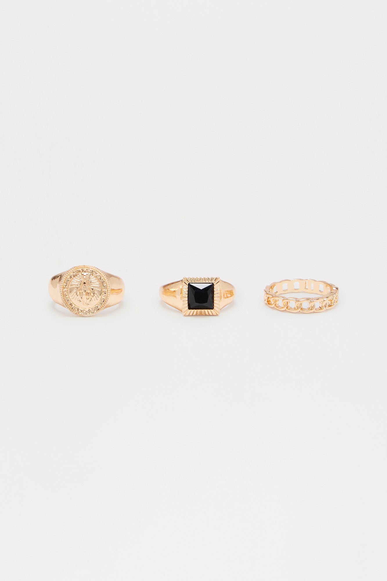 Chain Lord Ring Set - Gold/combo