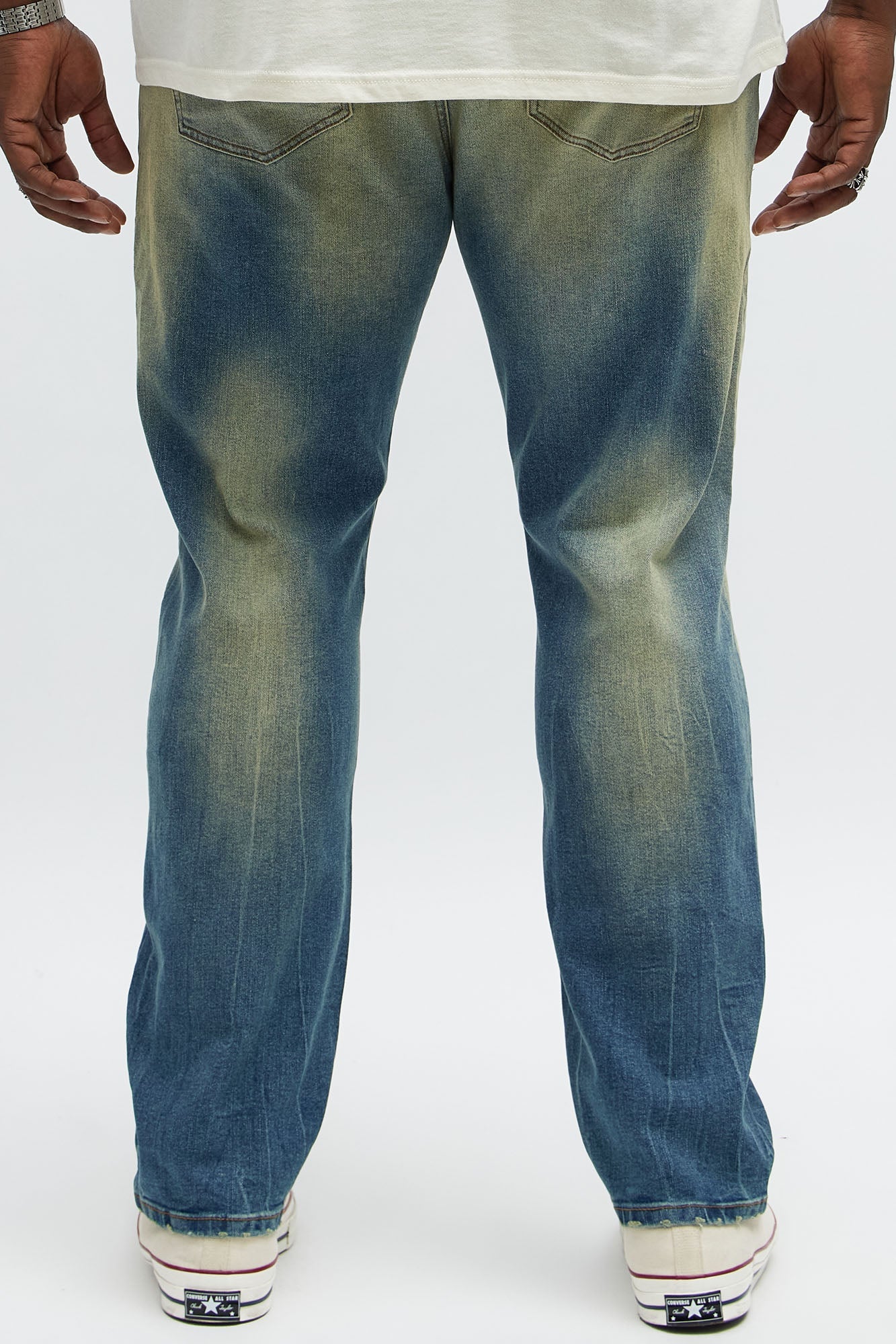 Skinny Comeback Around Distressed Jeans - Vintage Blue Wash