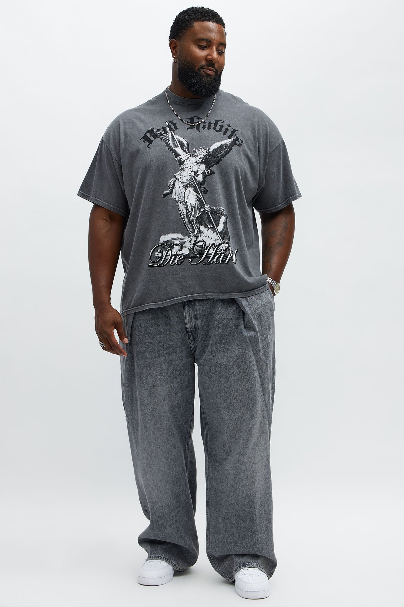 Bad Habits Die Hard Short Sleeve Tee - Charcoal