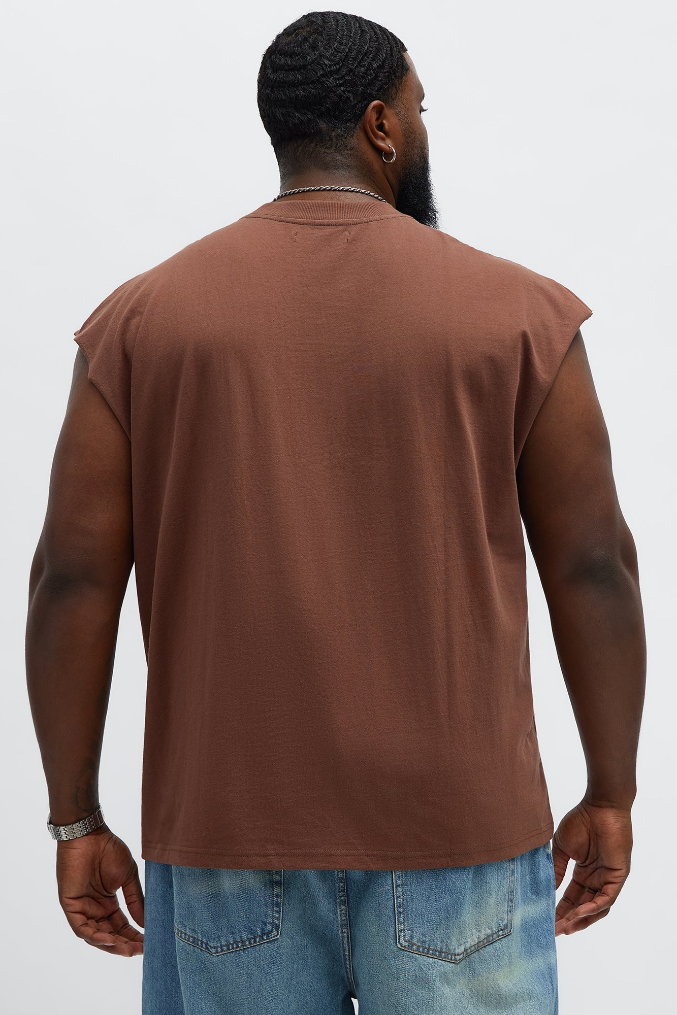 Relaxed Heavyweight Muscle Tee - Brown