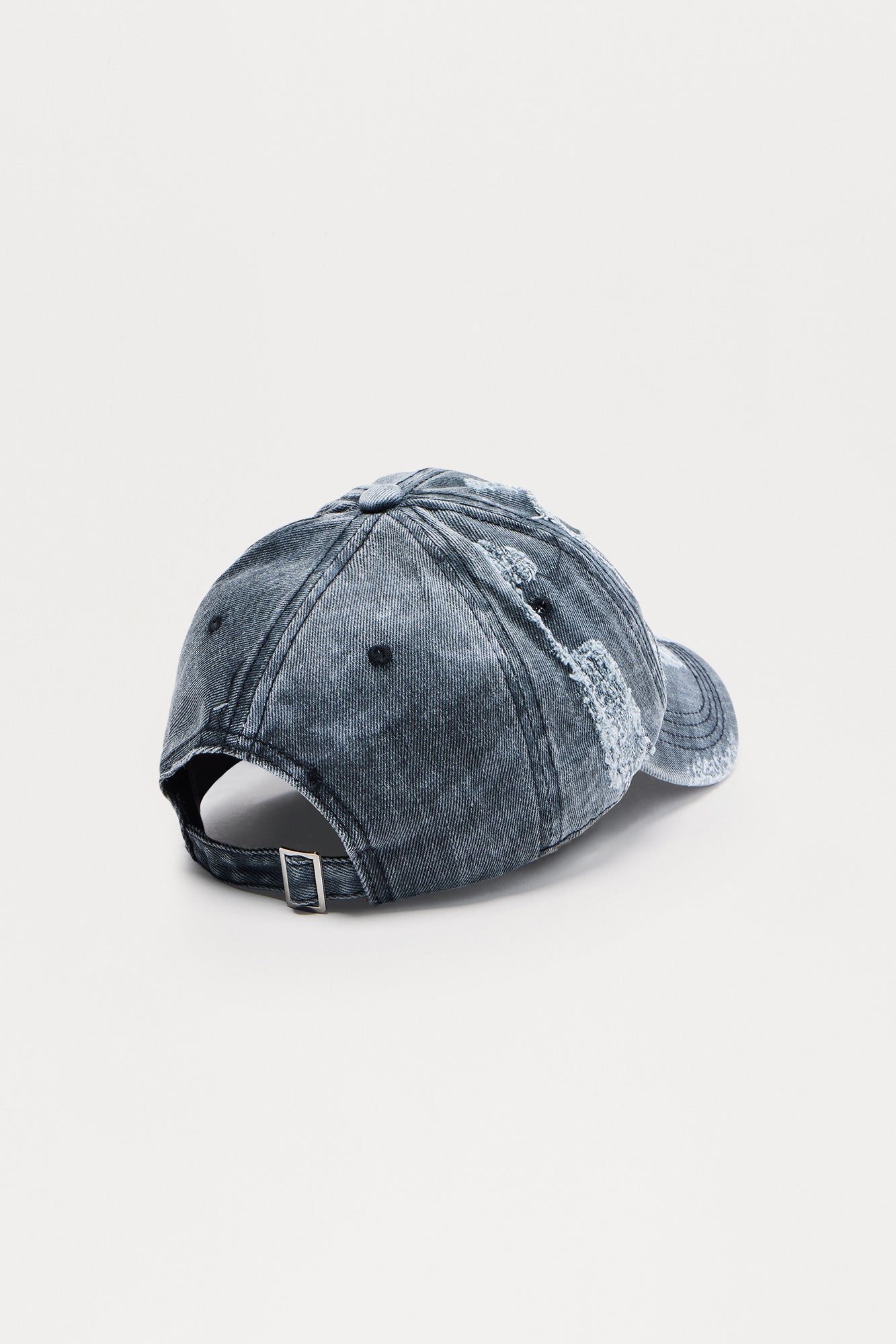 Distressed Vintage Wash Baseball Hat - Dark Grey