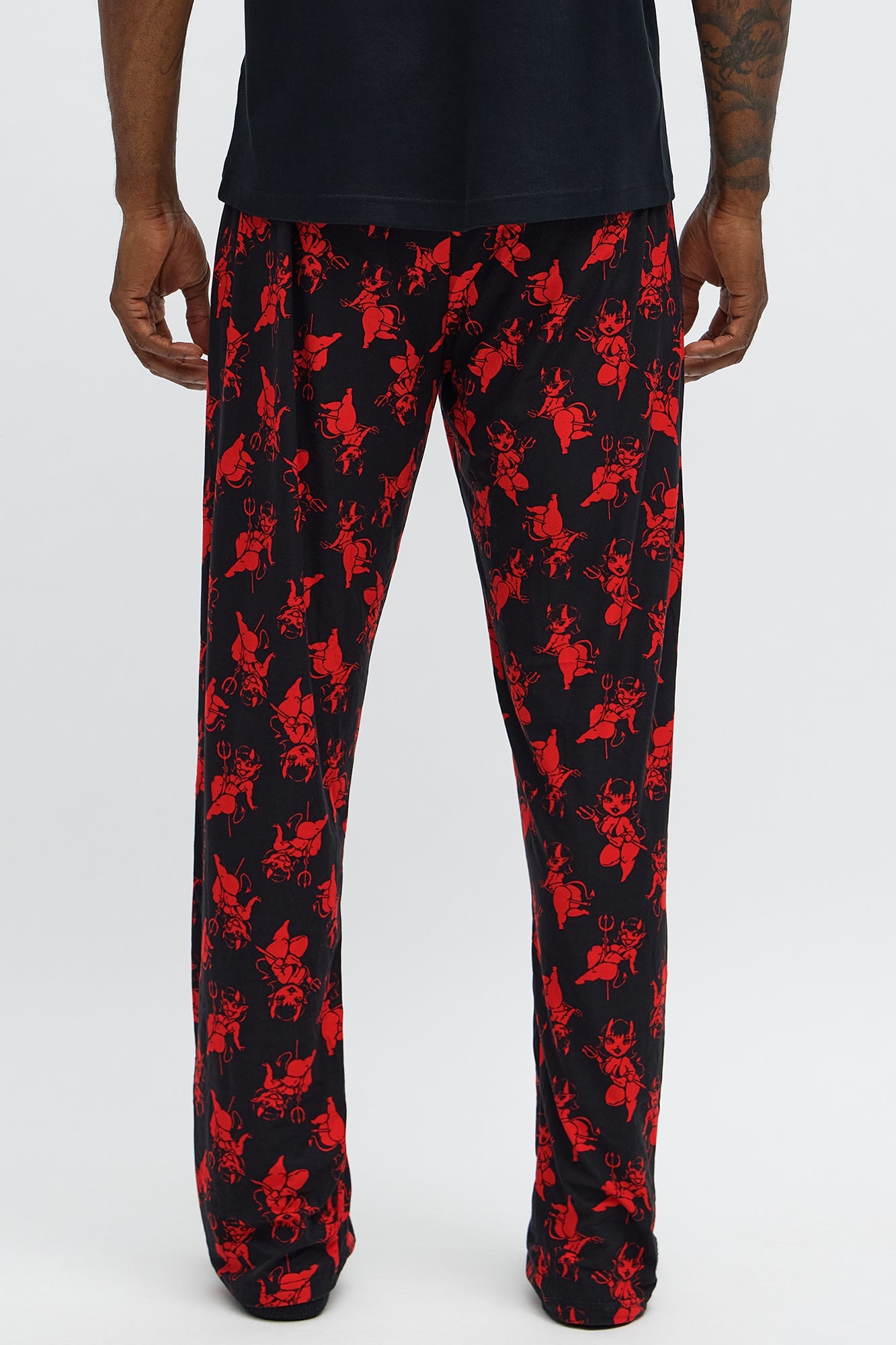 Little Devil Halloween Lounge Pants - Black/Red