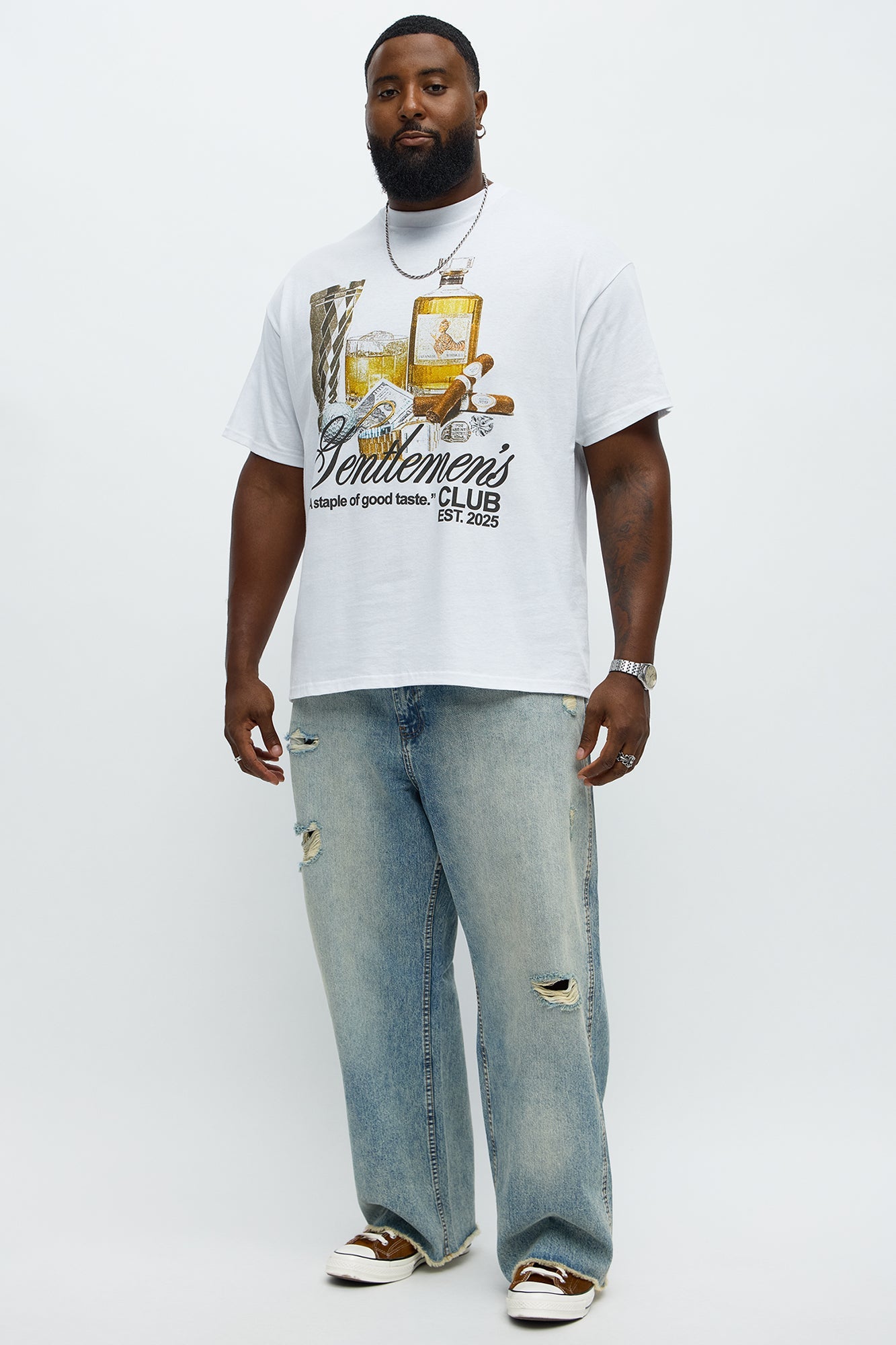 Gentlemen's Club Short Sleeve Tee - White