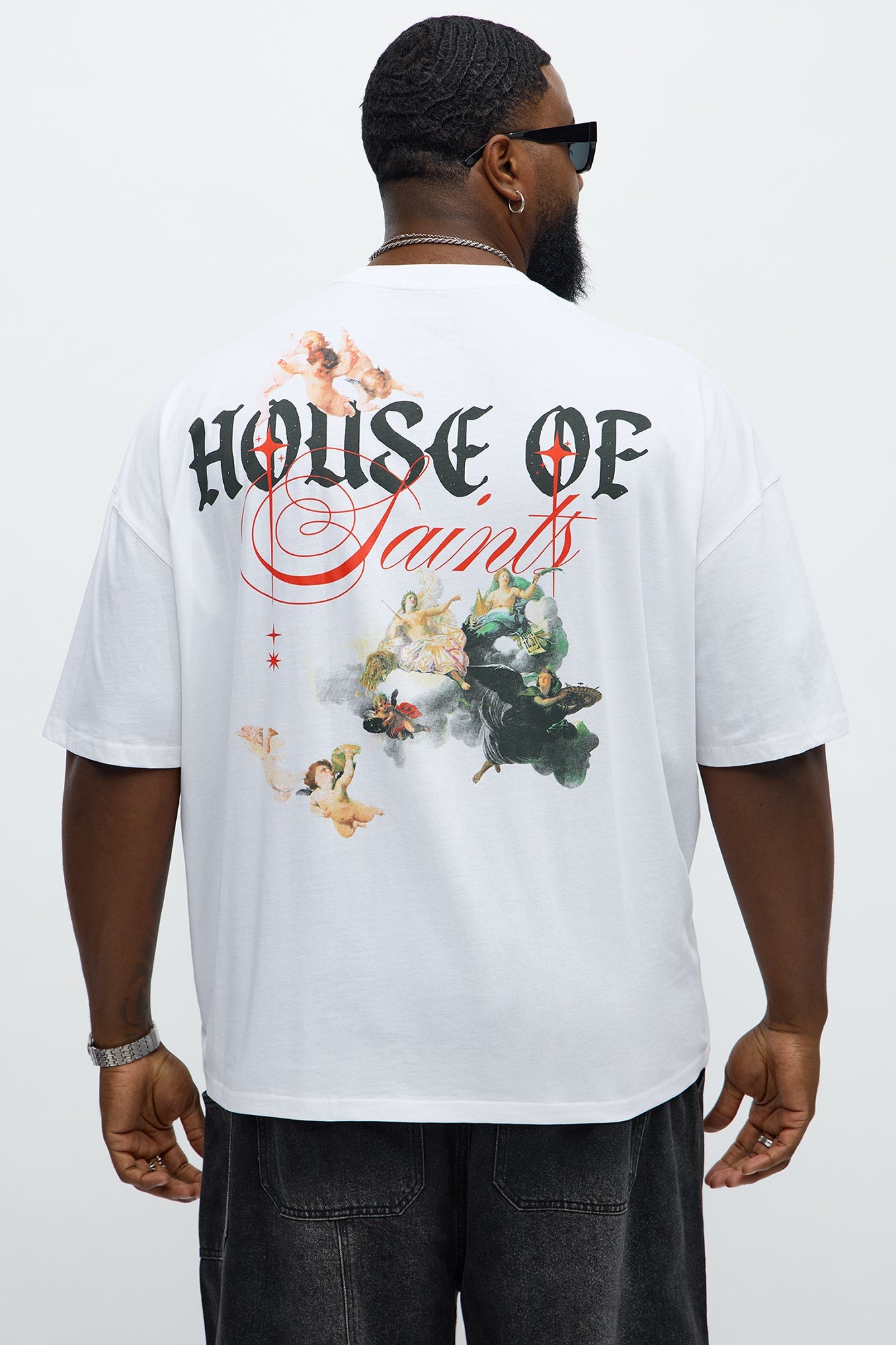 House Of Saints Oversized Short Sleeve Tee - White