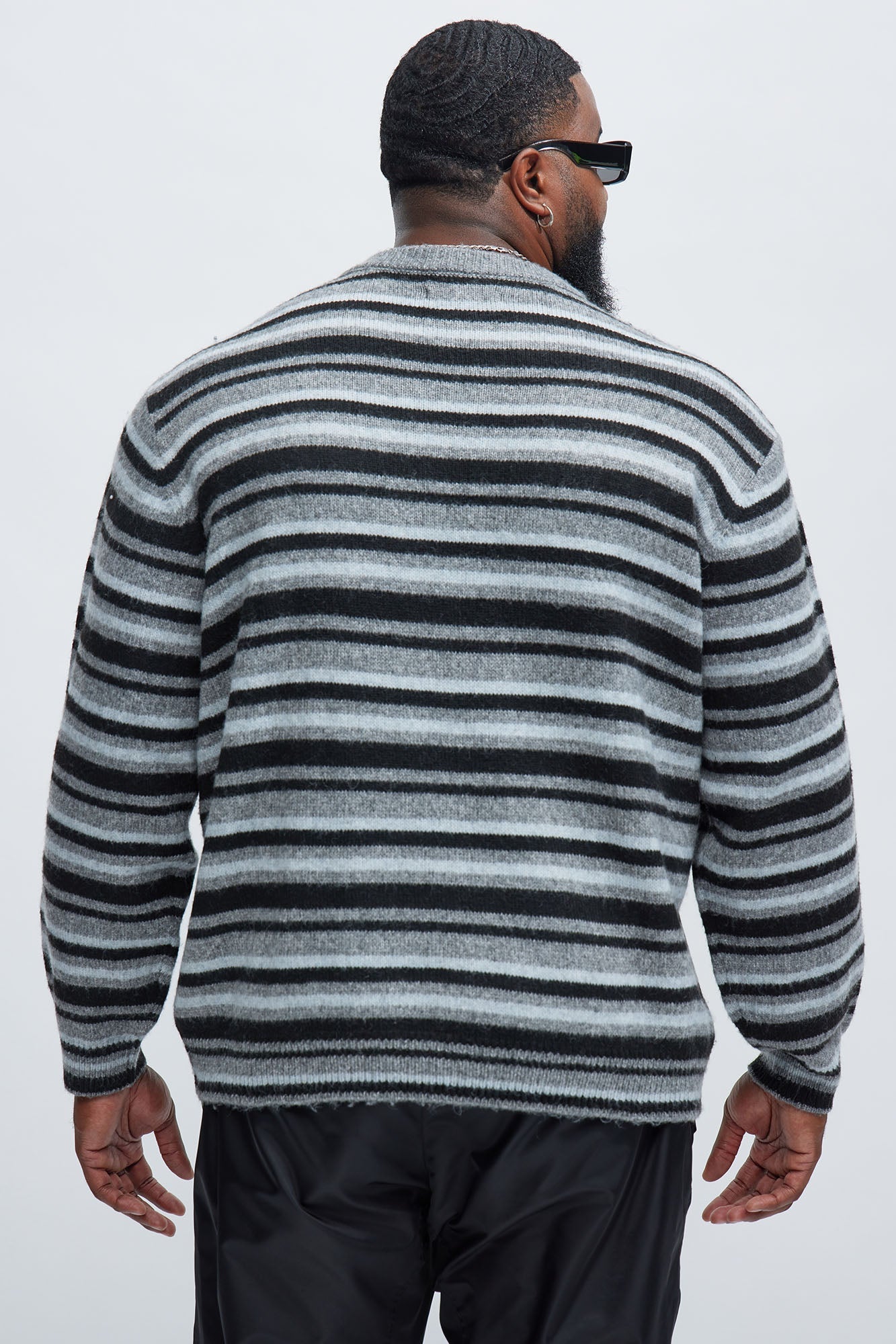Lookin For Attention Striped Sweater - Black/combo