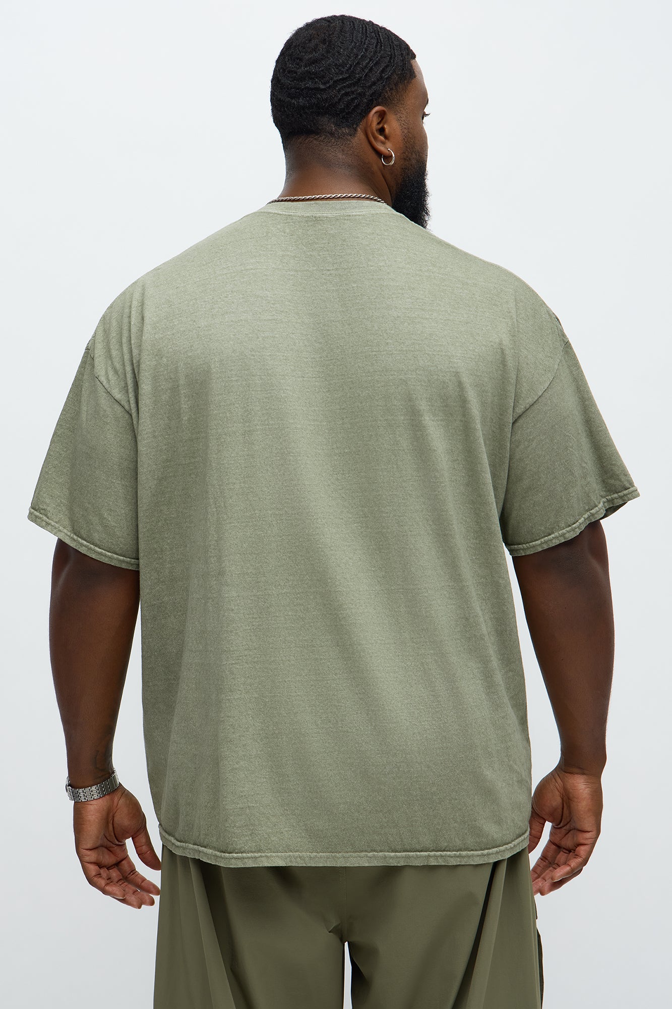 Make Money Not Friends Oversized Short Sleeve Tee - Olive