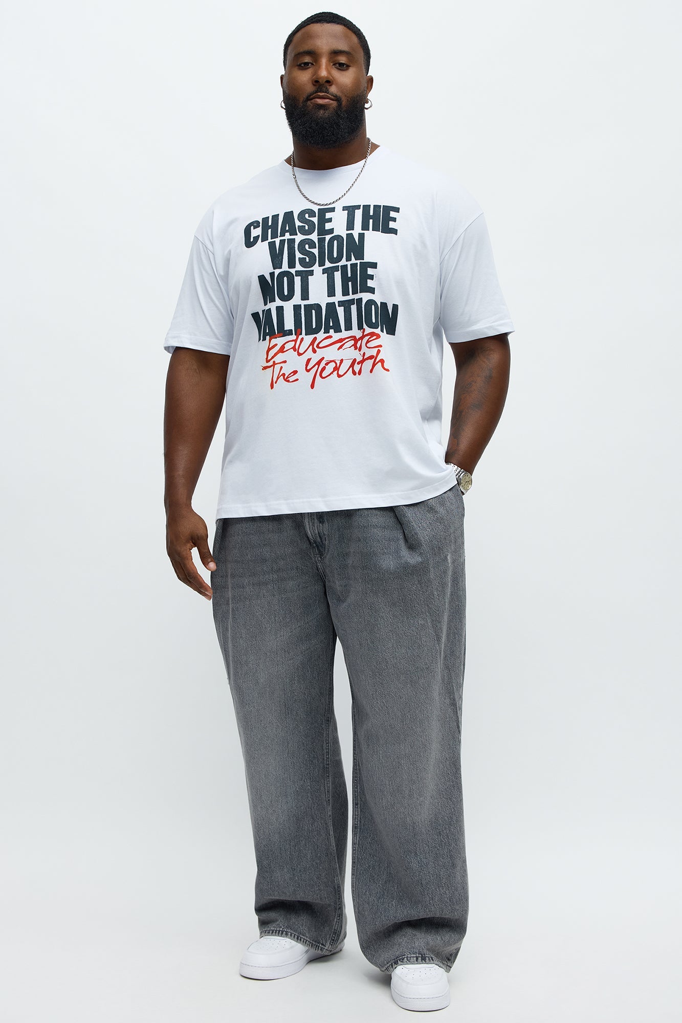 Educate The Youth Short Sleeve Tee - White