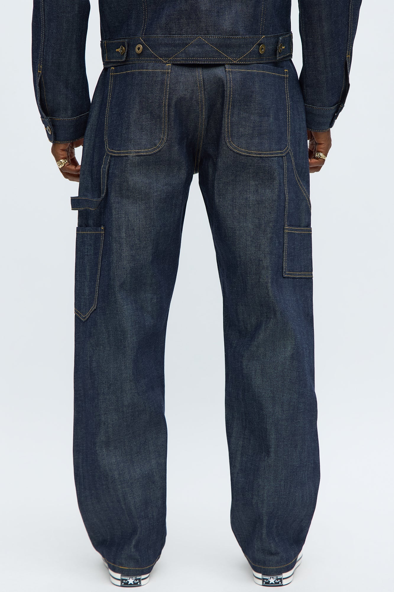 Straight Raw Selvedge Carpenter Jeans - Indigo