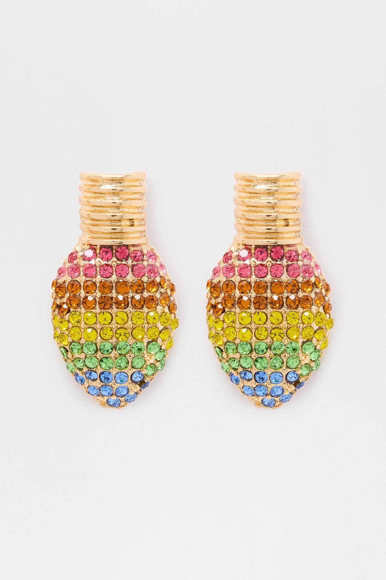 Noel Rhinestone Drop Earrings - Multi Color