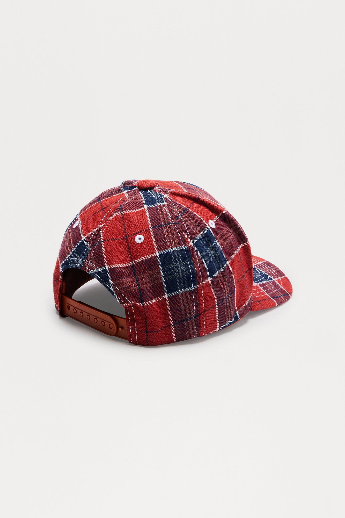 Very Rare Flannel Structured Snapback Hat - Red/combo
