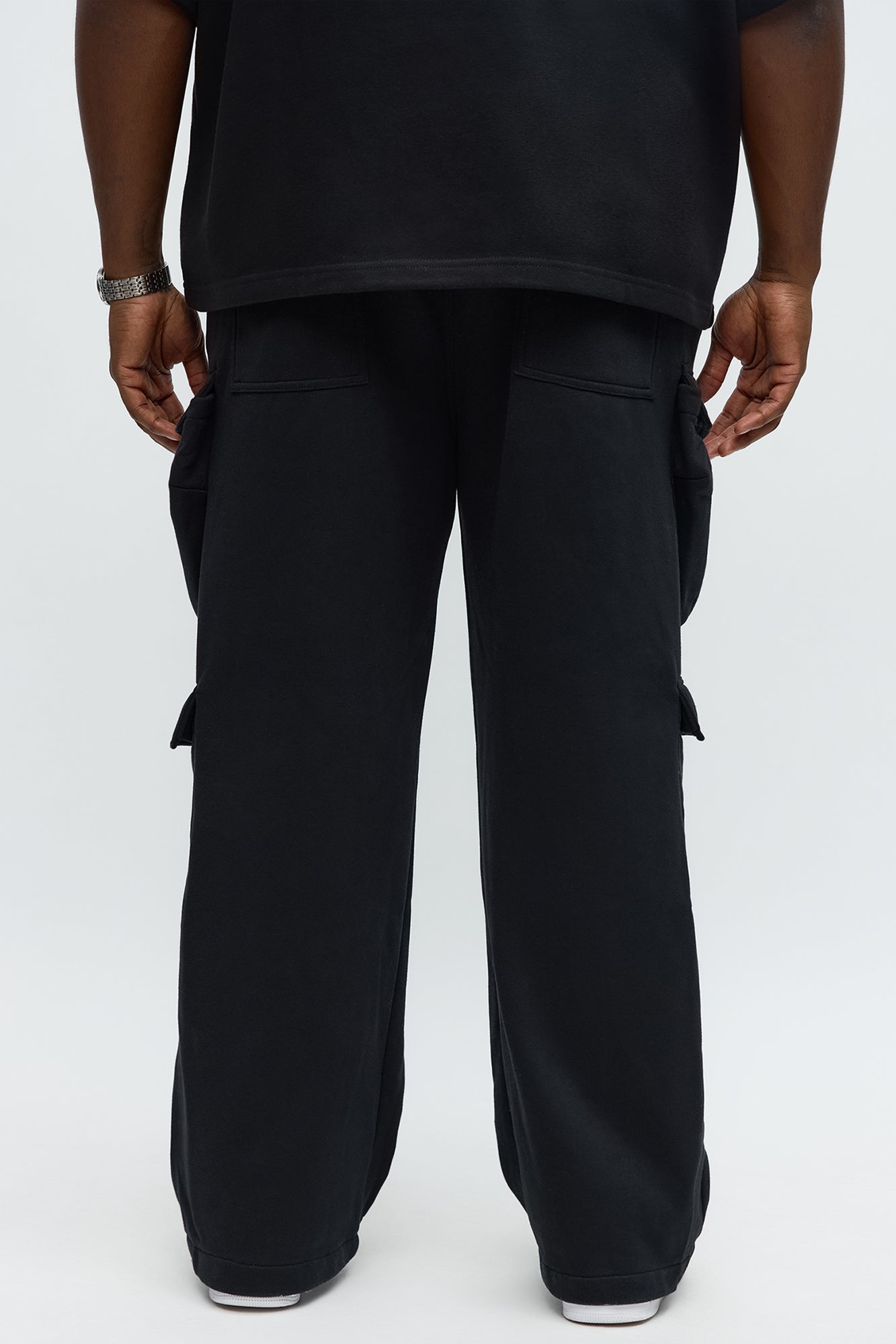 Baggy Cargo Hustler Sweatpant - Black