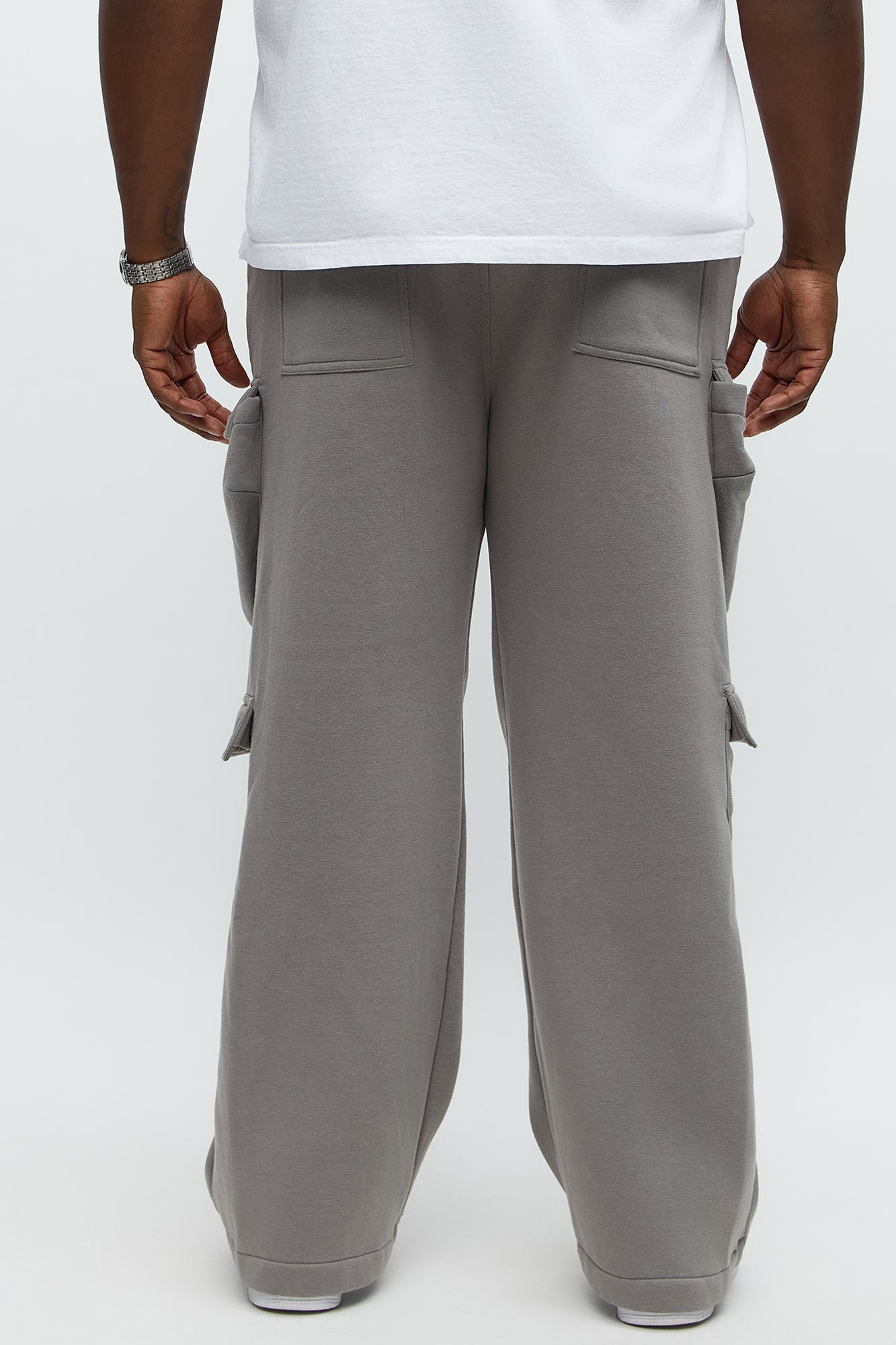 Baggy Cargo Hustler Sweatpants - Grey