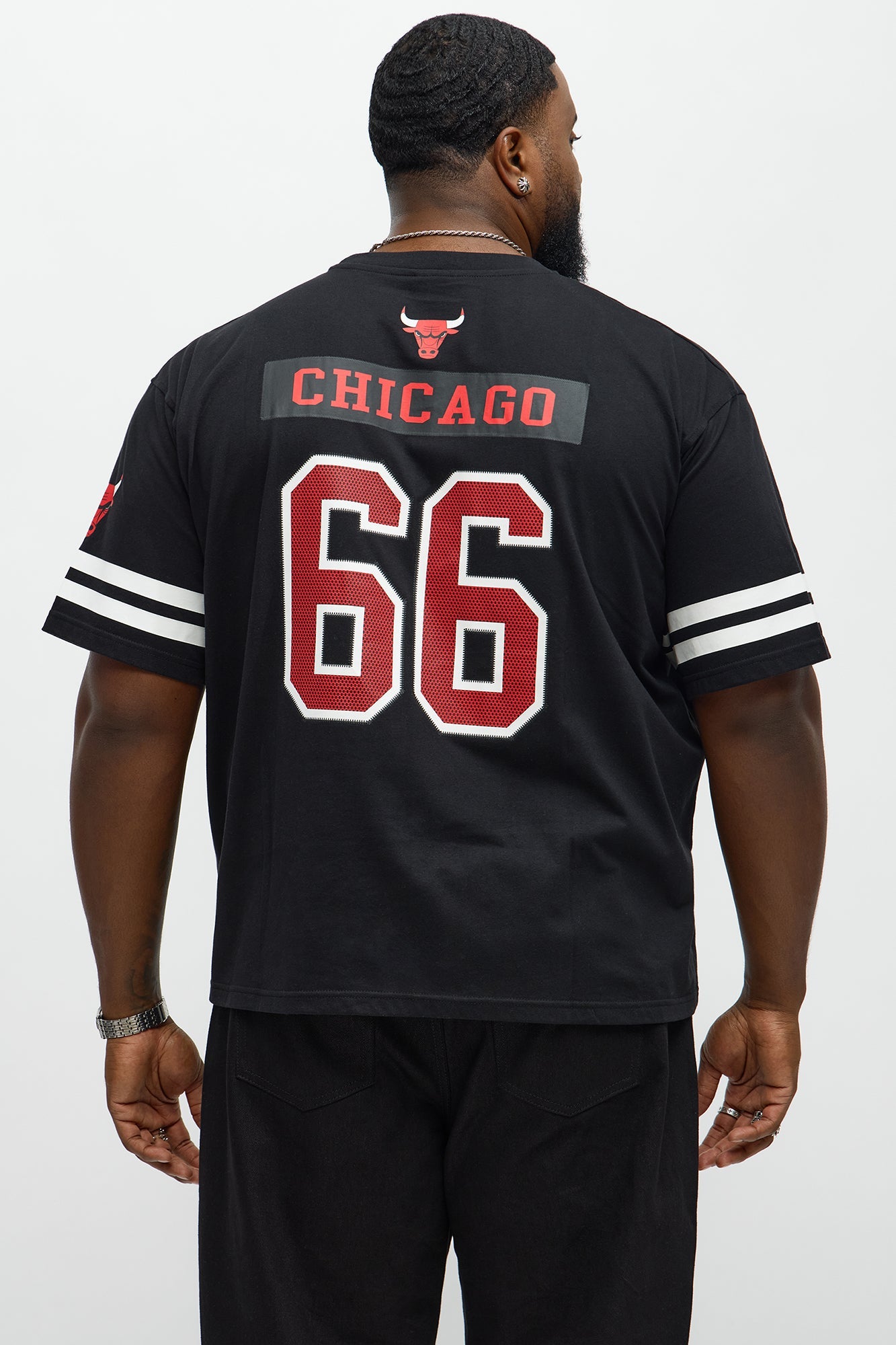 Bulls Boxy Number Tee - Black