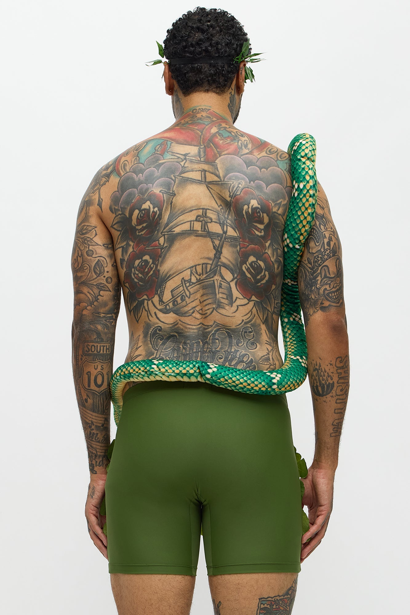 Give In To Temptation 3 Piece Costume Set - Green/combo