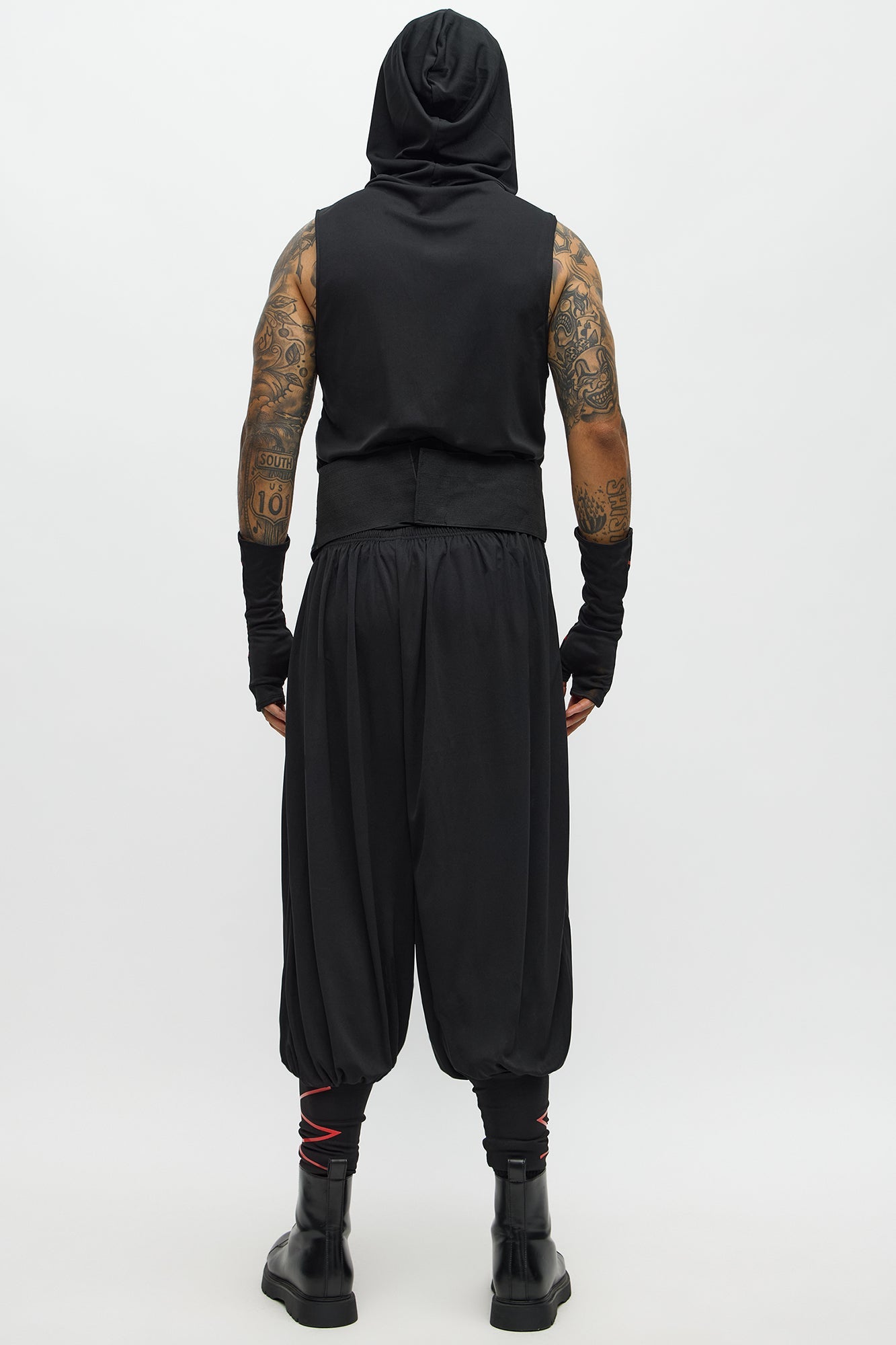 Ninja Warrior Costume Set - Black/Red