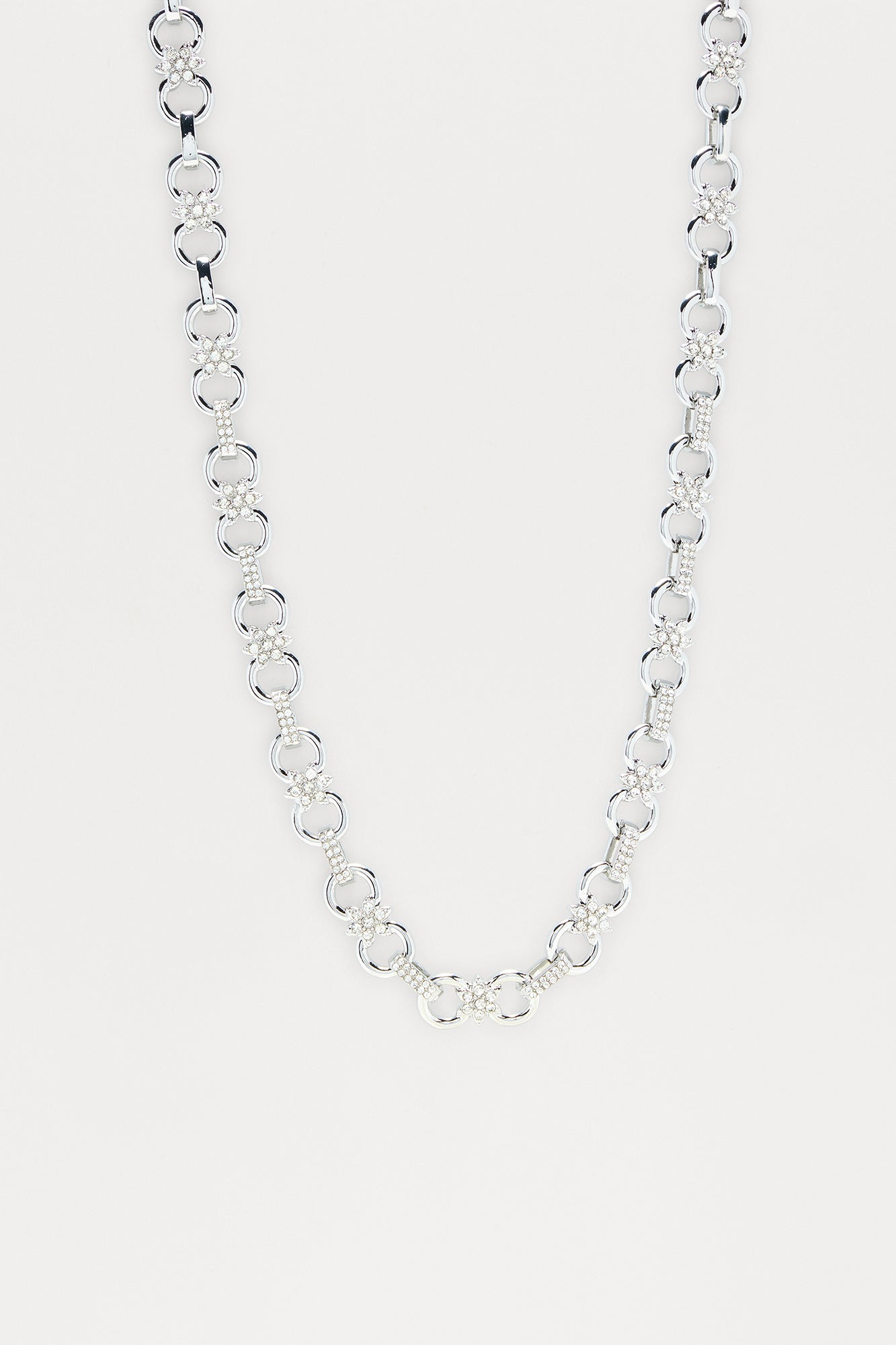 11MM Iced Pant Chain - Silver