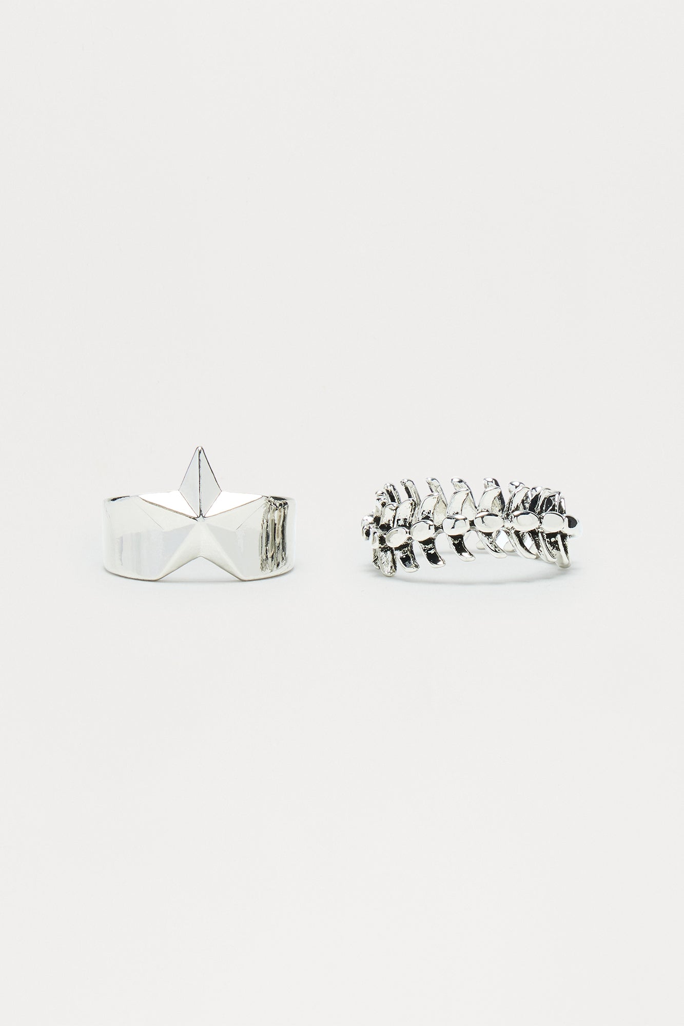 Feel Alive 2 Piece Ring Set - Silver