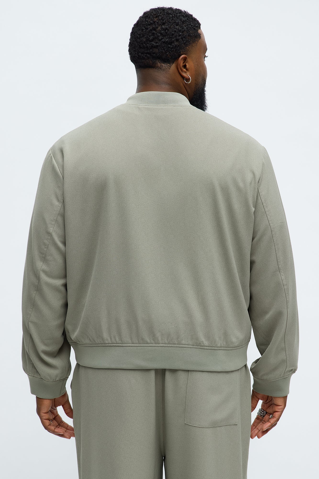 Golden Hour Relaxed Bomber Jacket - Sage