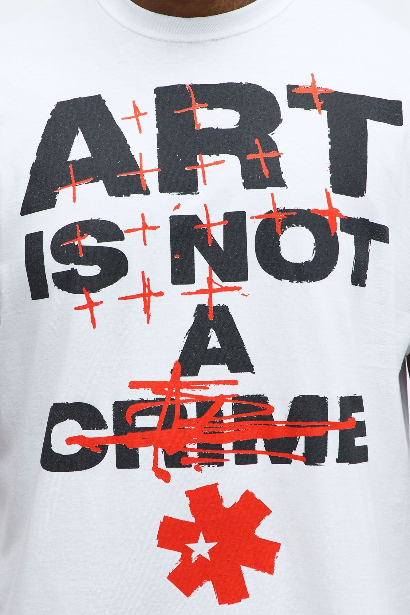Not A Crime Short Sleeve Tee - White