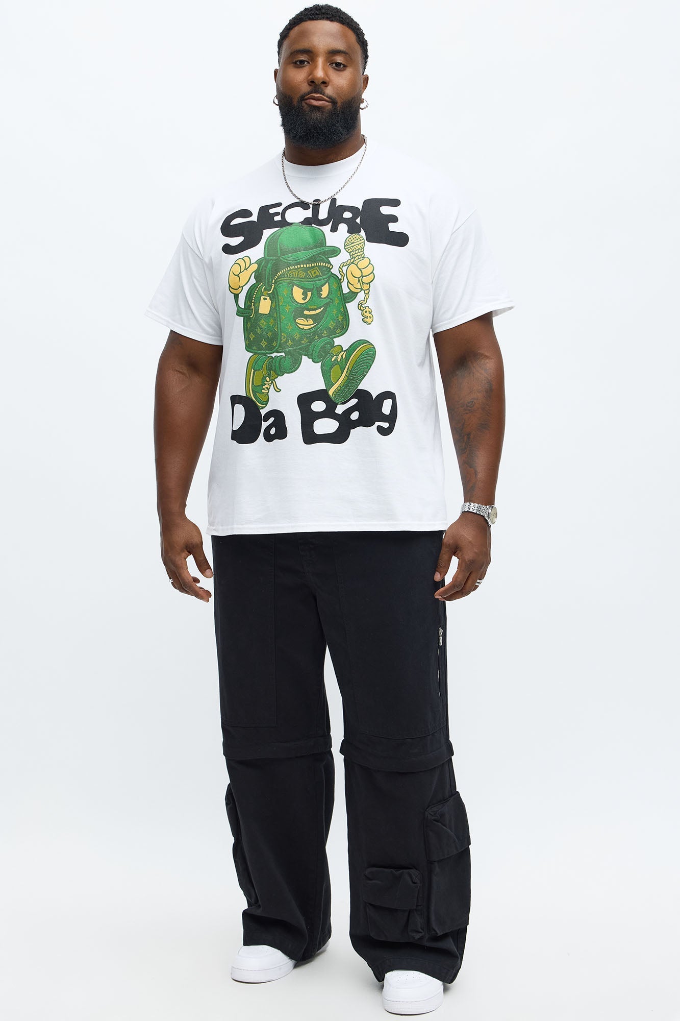 Secure Da Bag Short Sleeve Tee - White