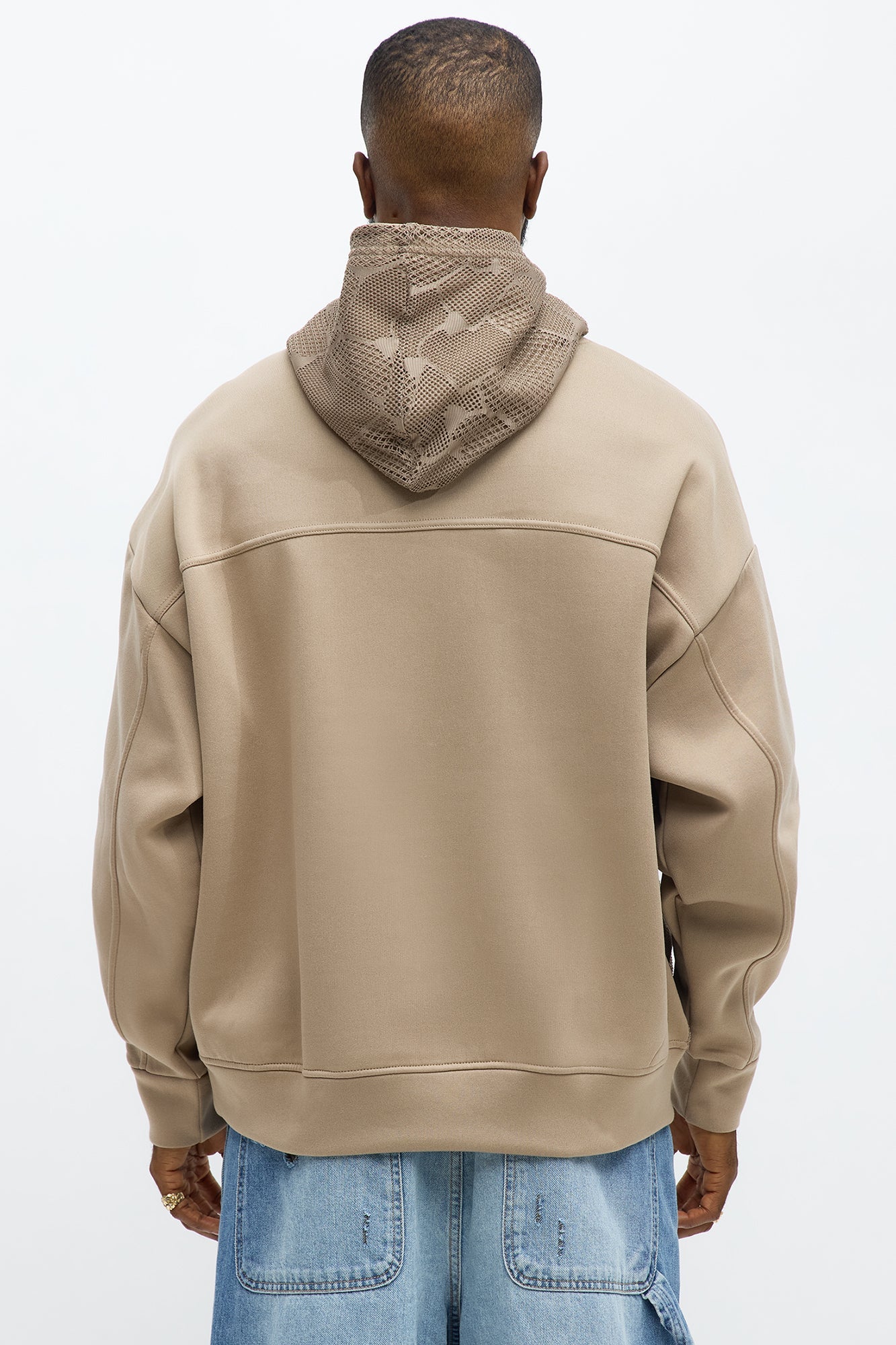 Saints Mesh Hoodie - Taupe