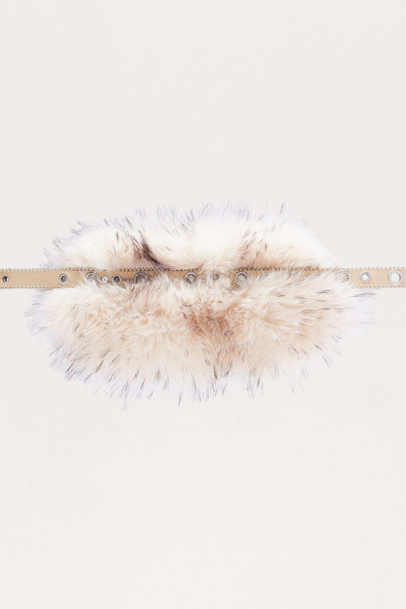 Foxy Faux Fur Belt - Taupe