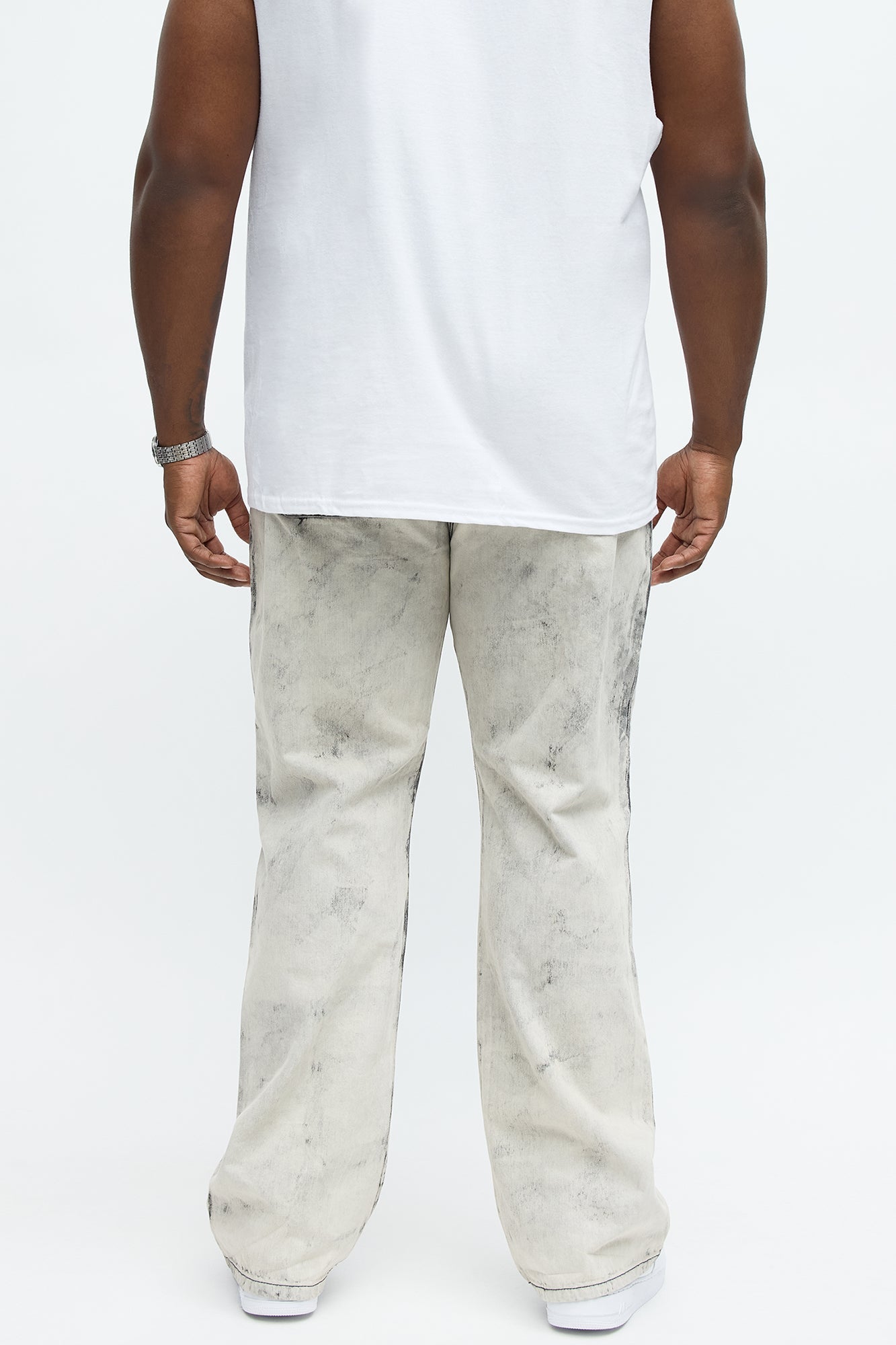 Stacked Slim Flare Not For The Smoke Jeans - Grey/Smoke