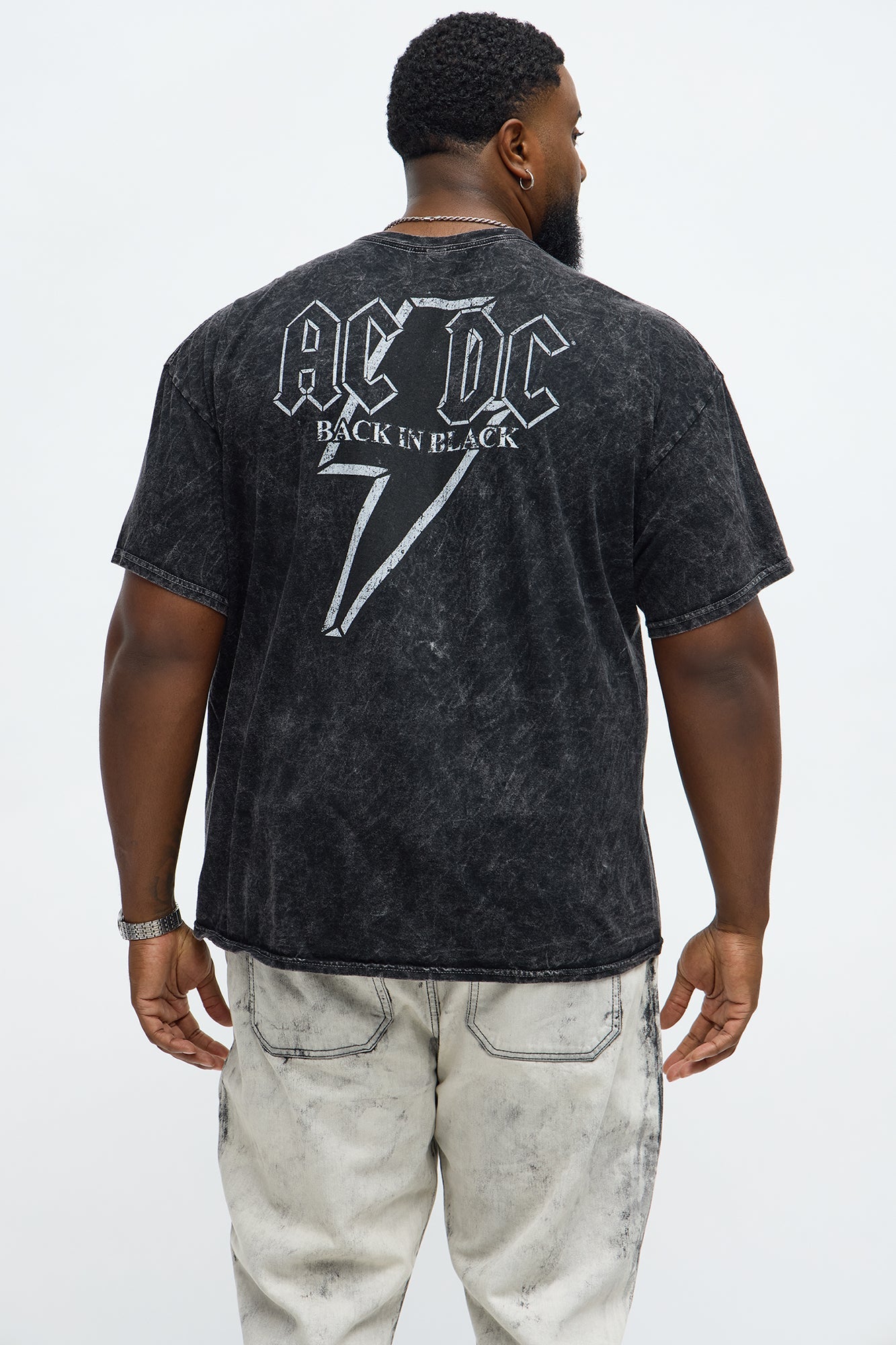 ACDC Back To Black Short Sleeve Tee - Black Wash