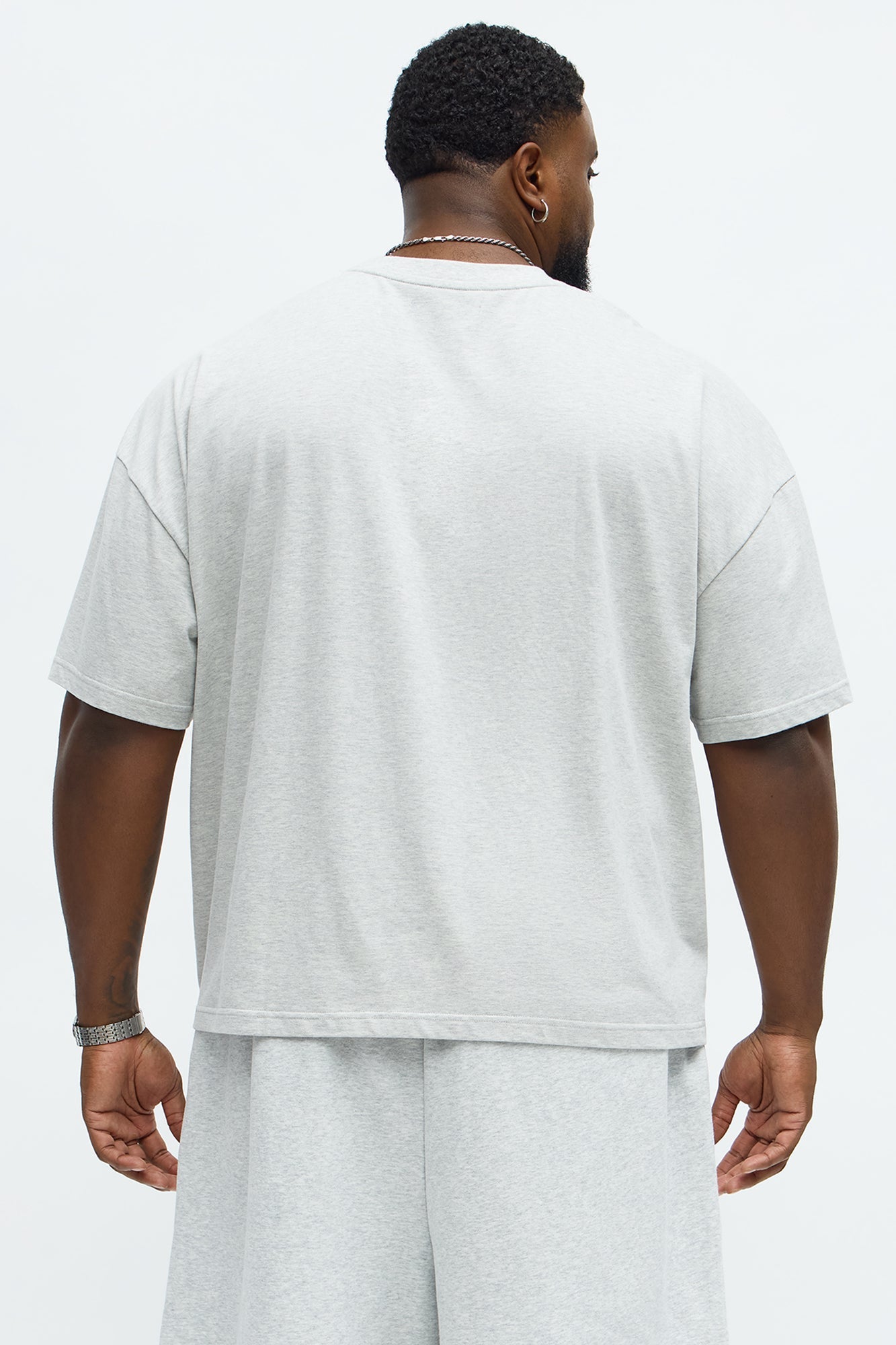 Boxy Premium Midweight Tee - Heather Grey