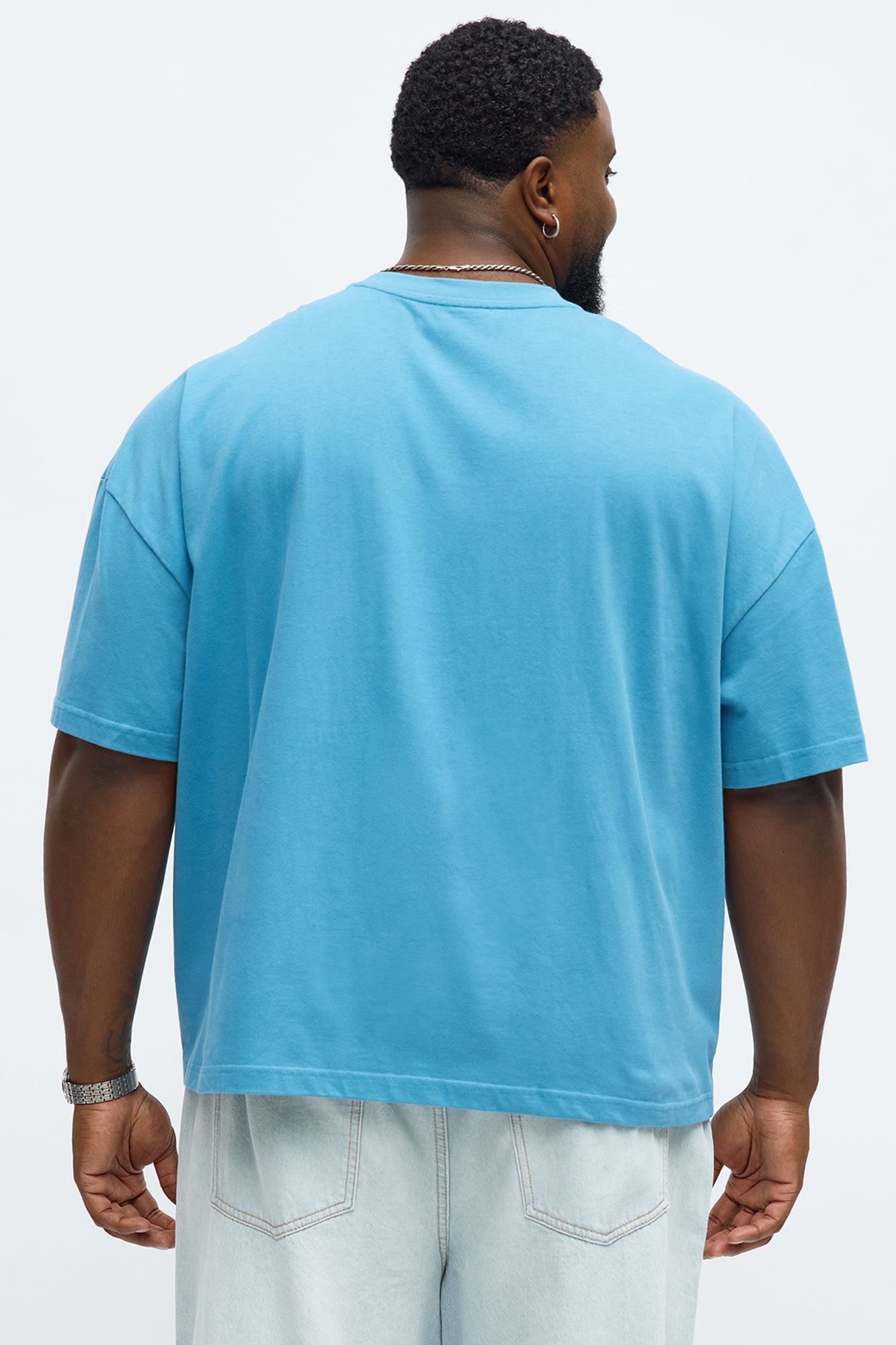 Boxy Premium Midweight Tee - Blue