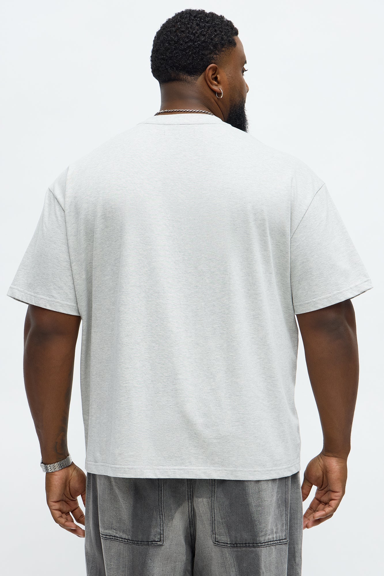 Relaxed Premium Midweight Tee - Heather Grey