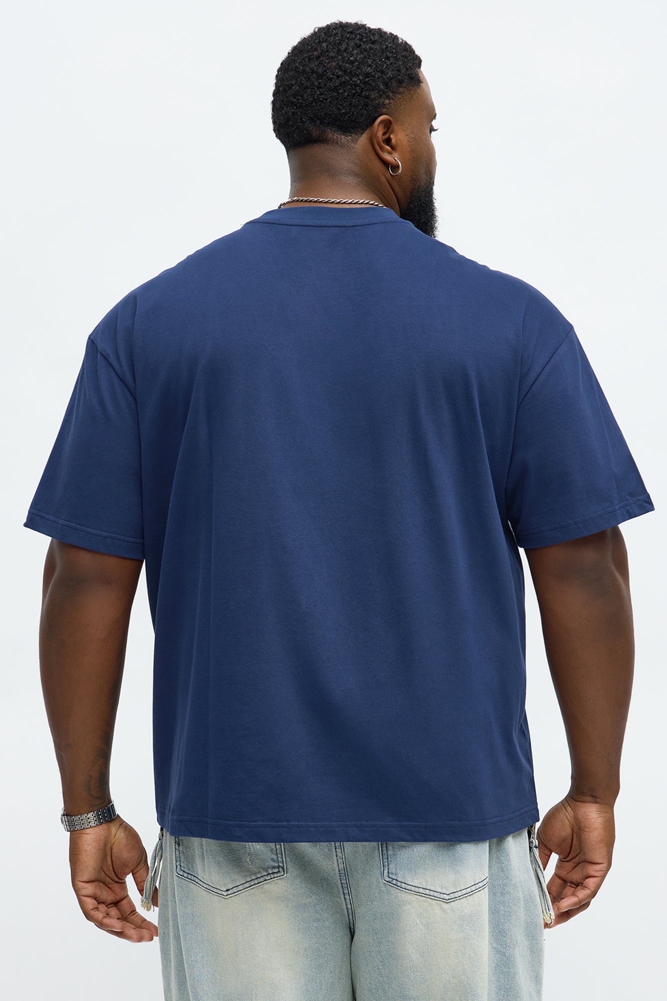 Relaxed Premium Midweight Tee - Navy