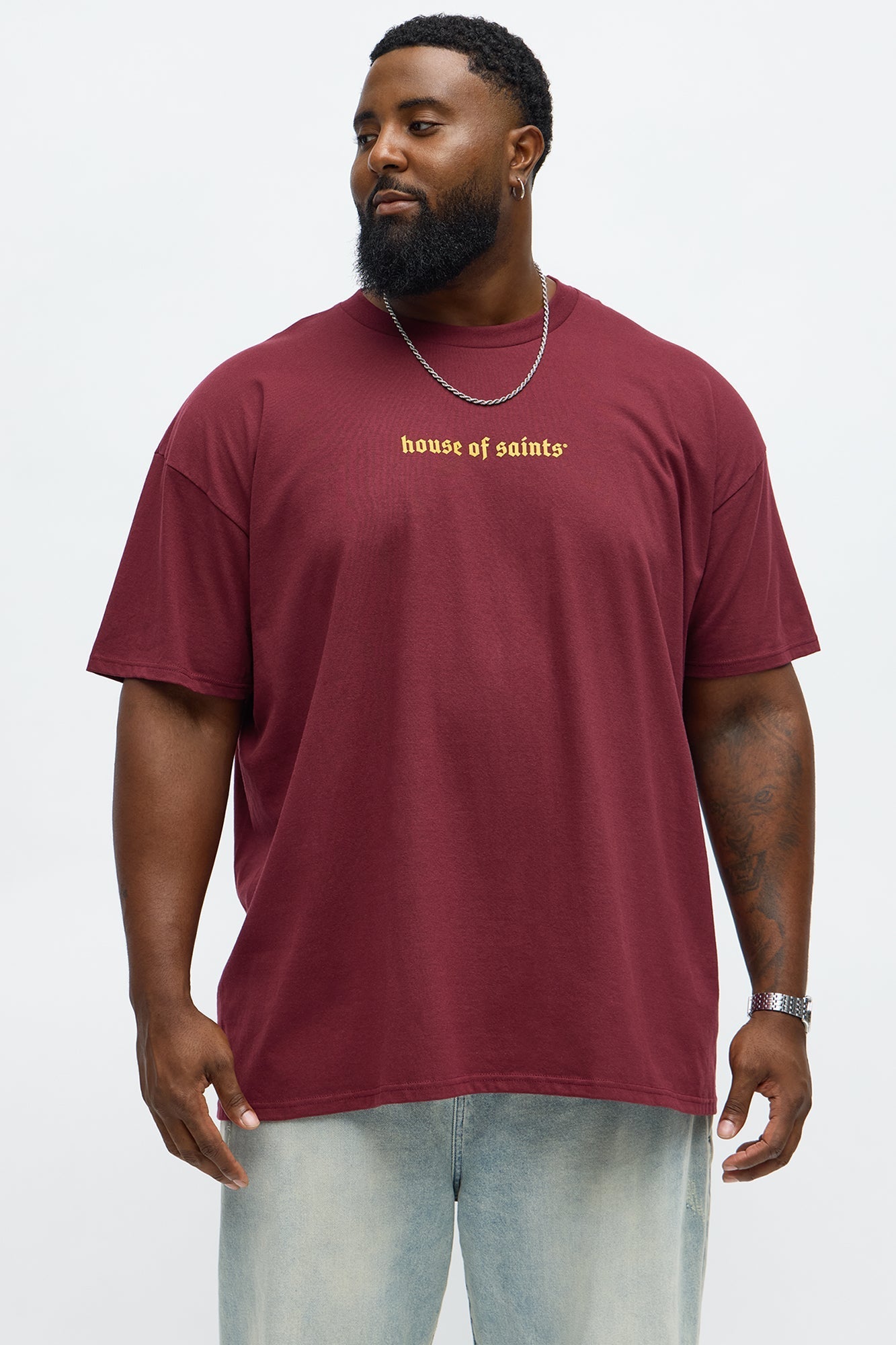 Home Of Saints Short Sleeve Tee - Burgundy