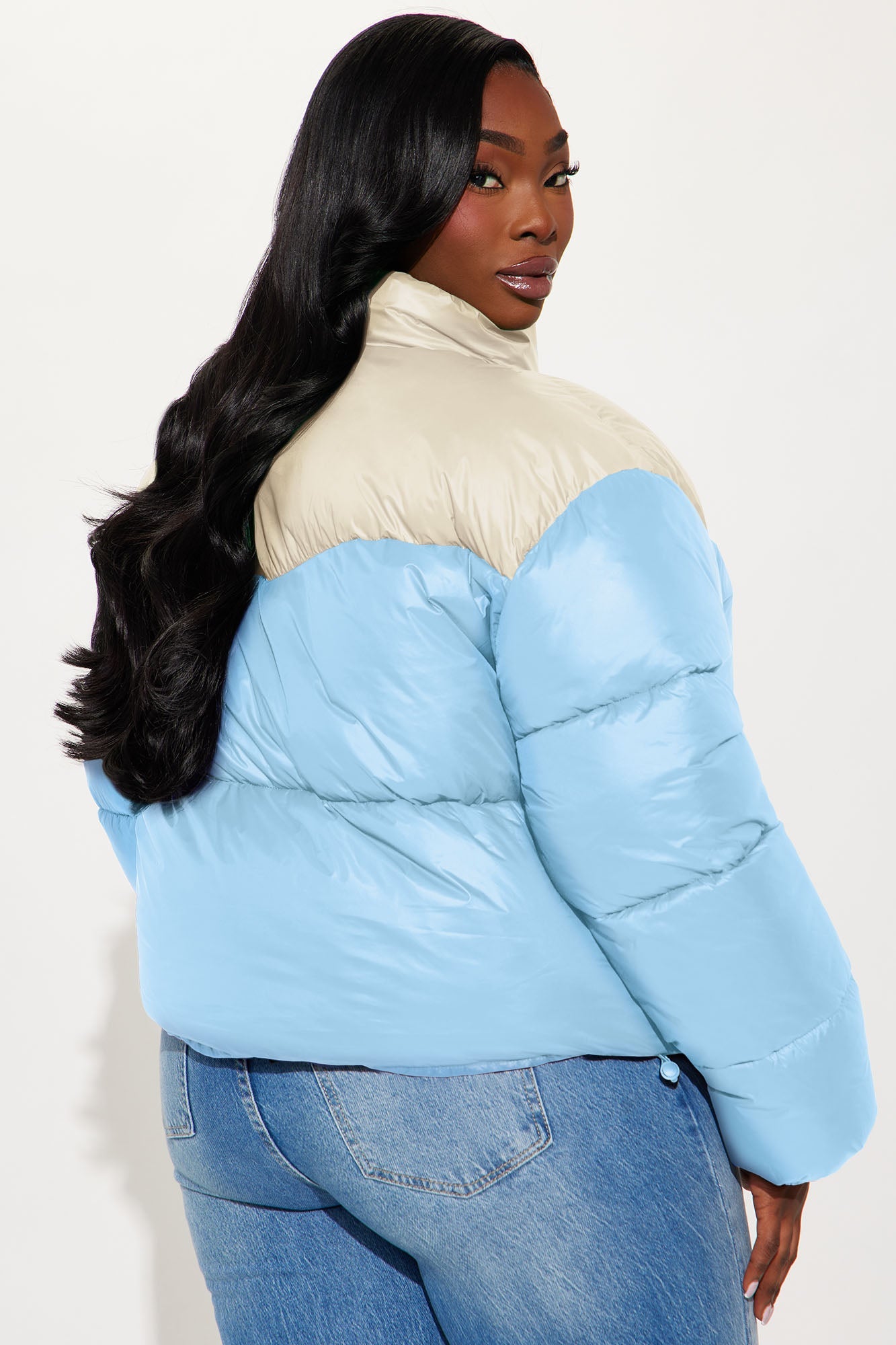 Raquel Puffer Jacket - Blue/combo