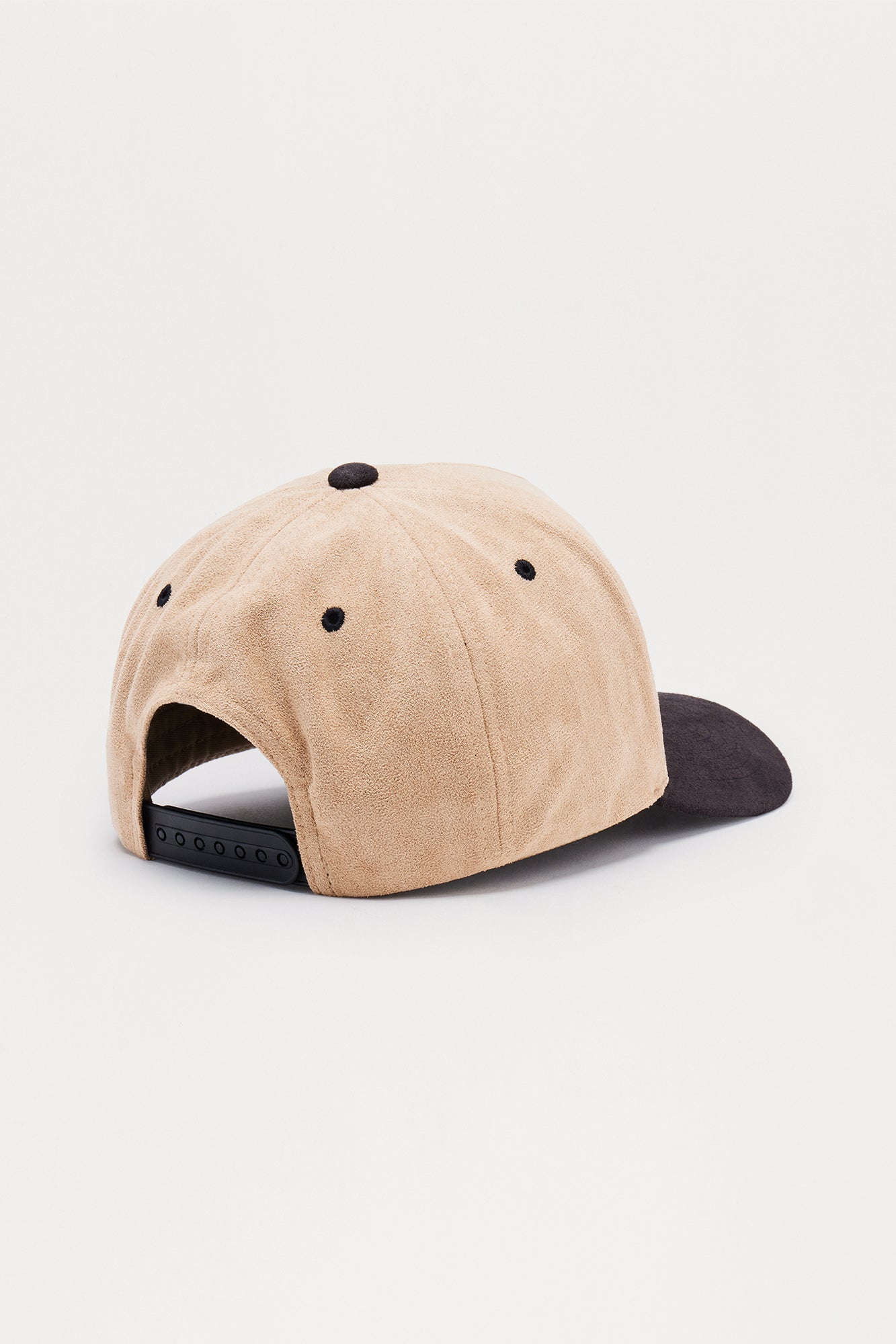 Lifted Two Tone Faux Suede Structured Snapback Hat - Brown/combo