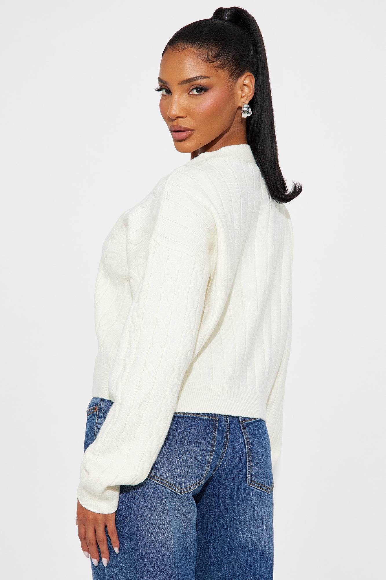 Cozy Cable Knit Cardigan - Ivory