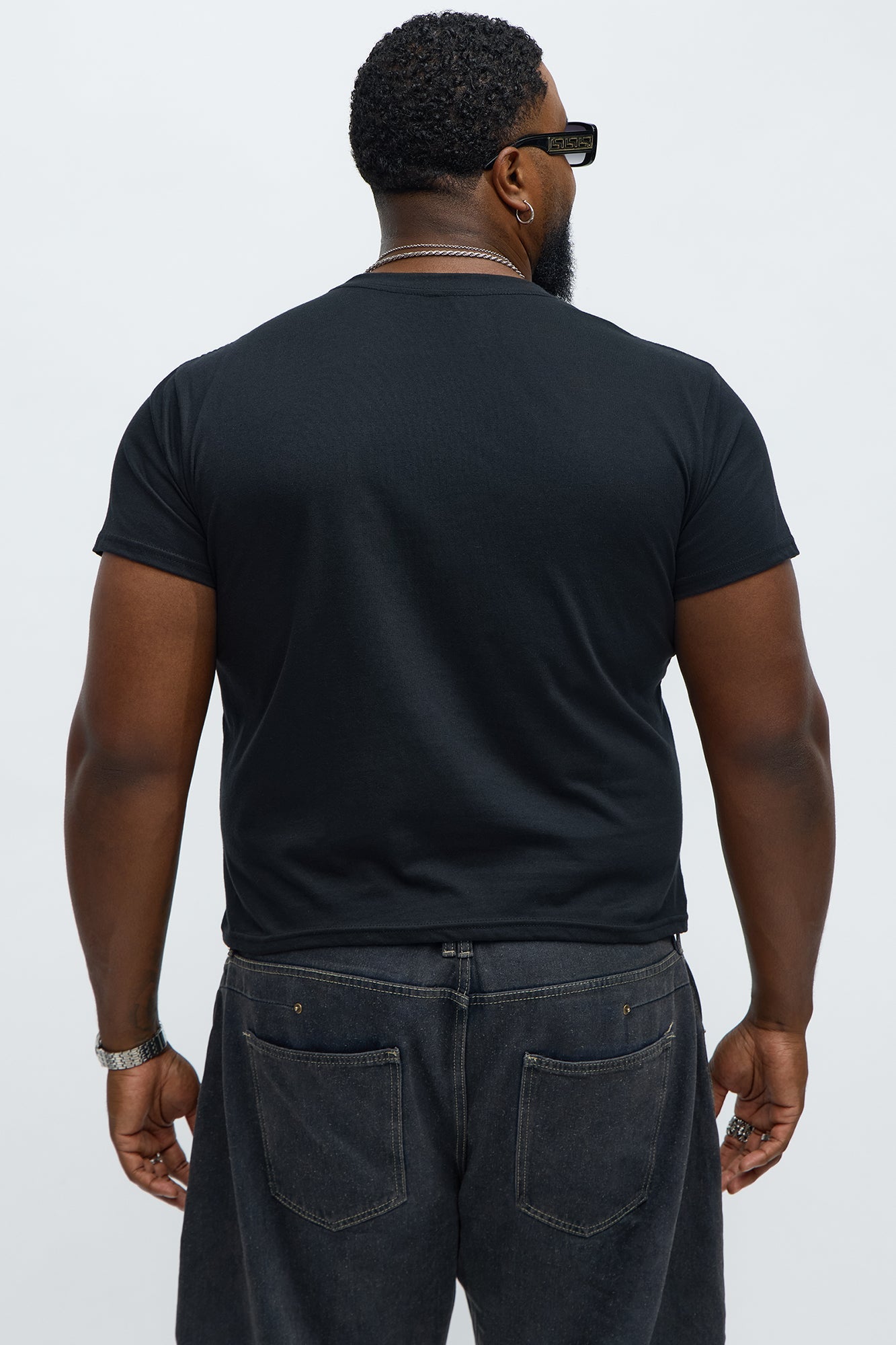 Cropped Crew Baby Tee - Black