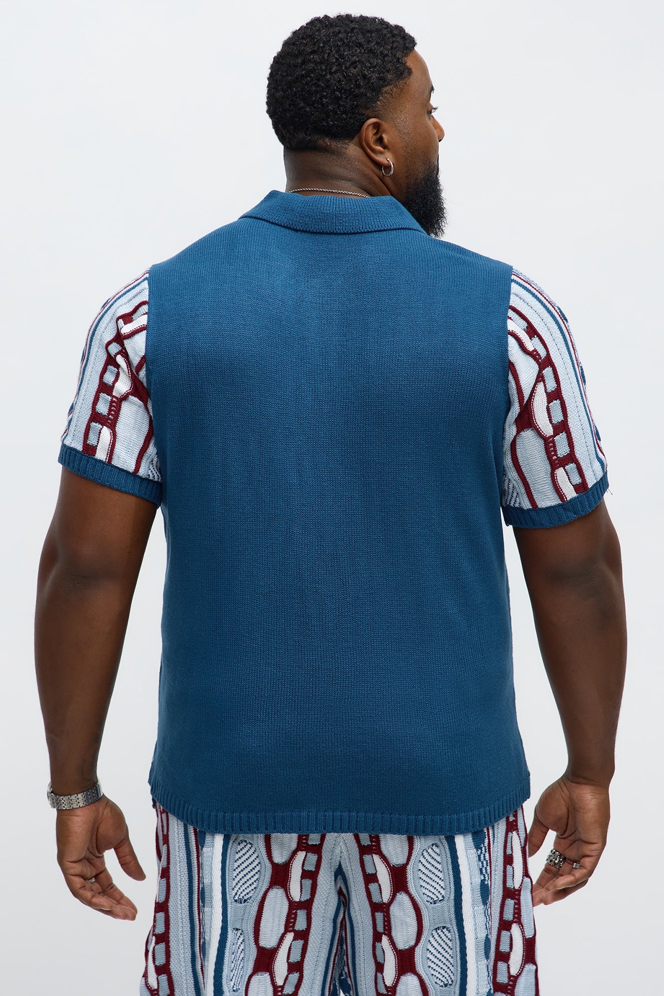 Wakka Multi Color Knit Polo - Teal/combo