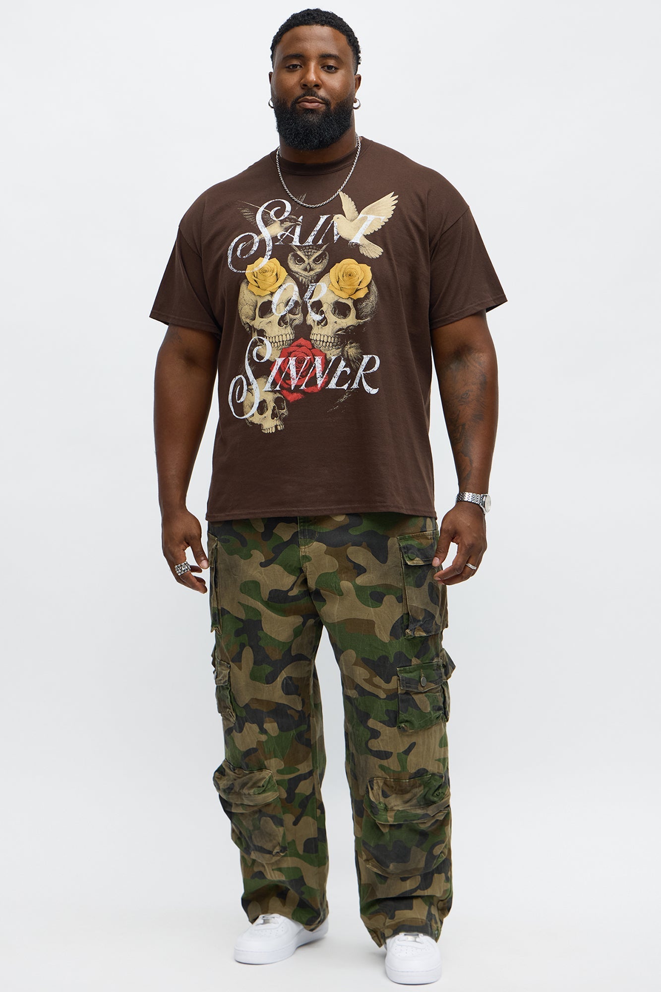 Saint Or Sinner Repent Short Sleeve Tee - Chocolate