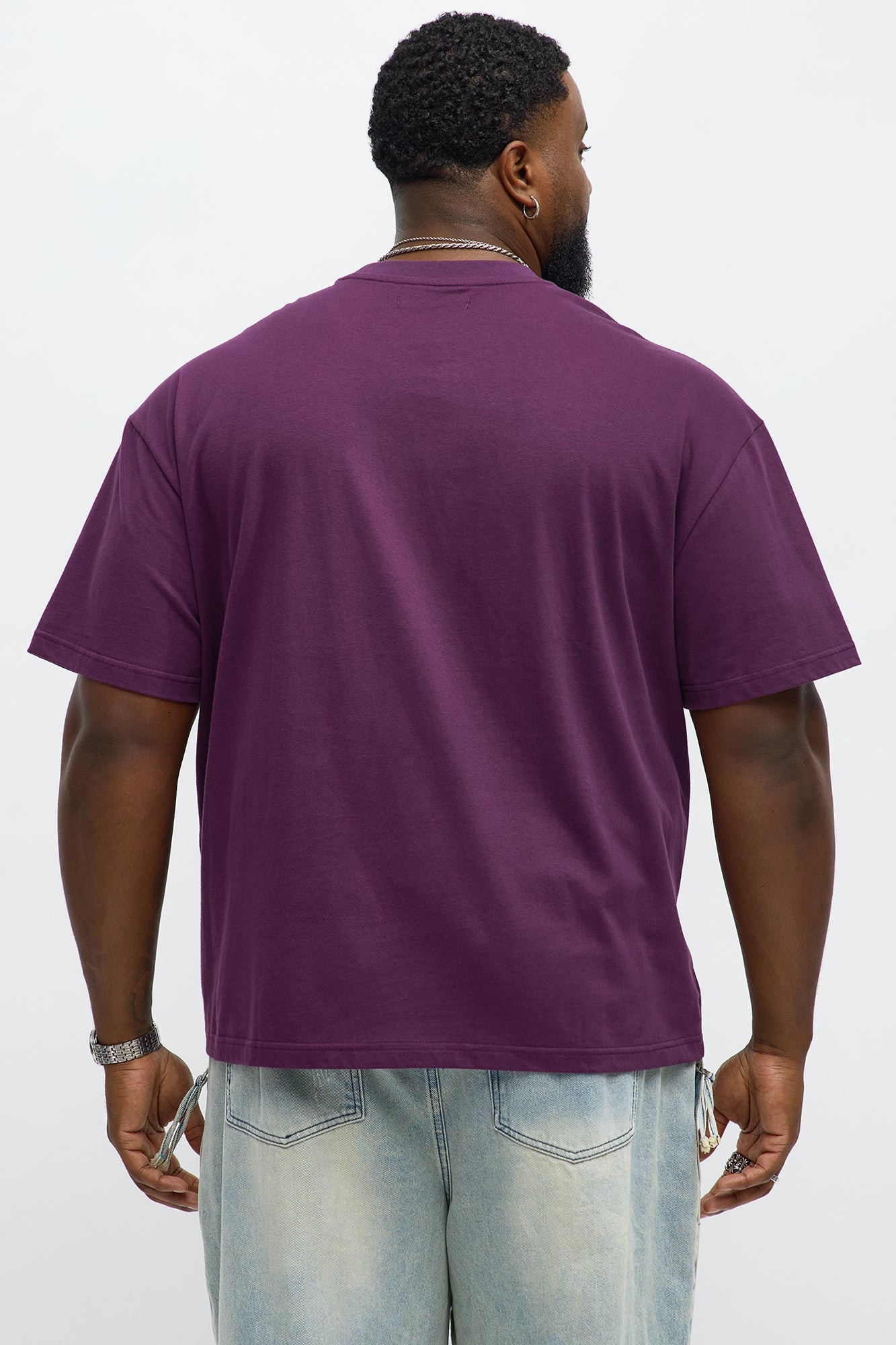 Relaxed Premium Midweight Tee - Plum