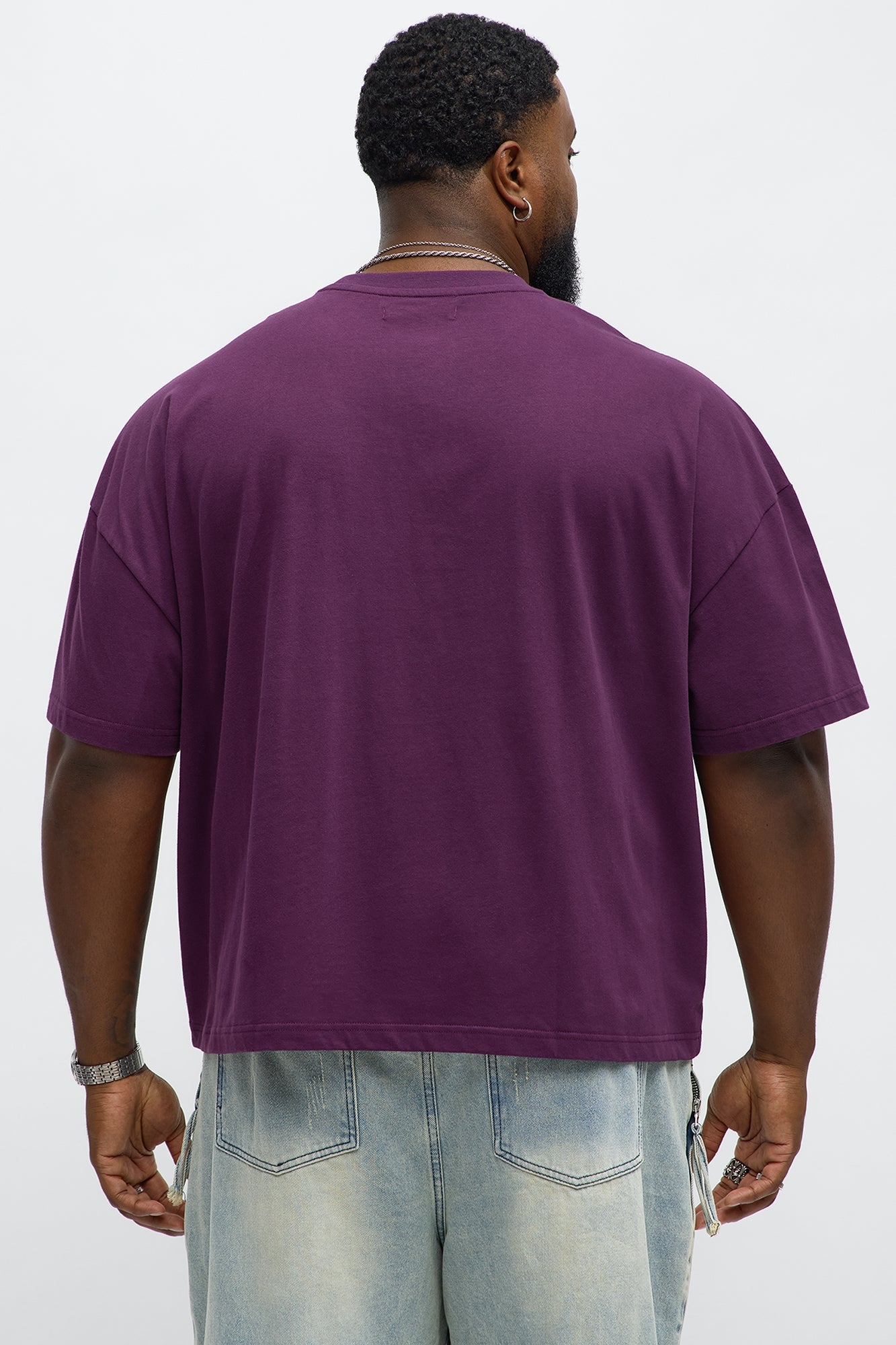 Boxy Premium Midweight Tee - Plum