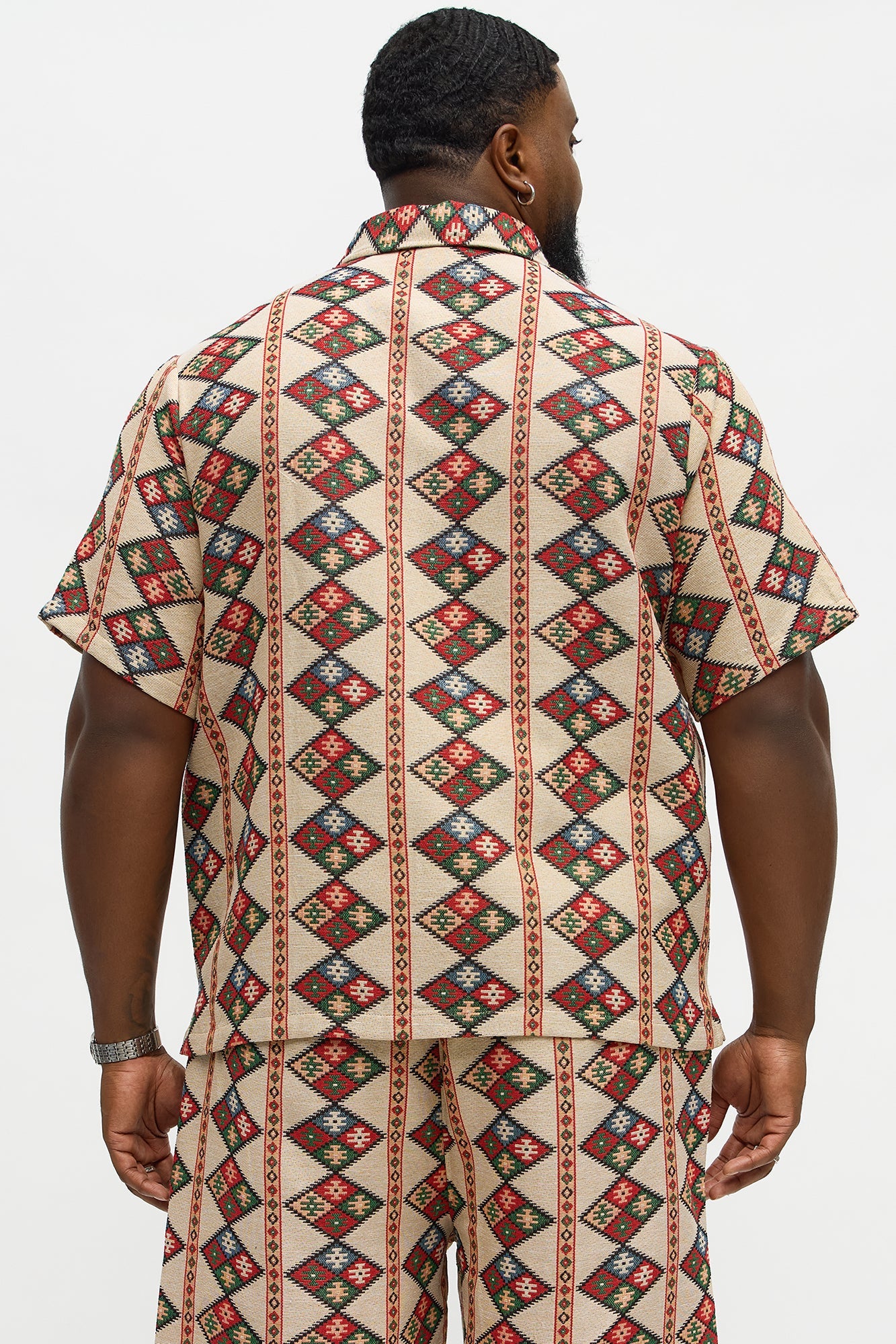Tribal Tapestry Button Up Shirt - Multi Color
